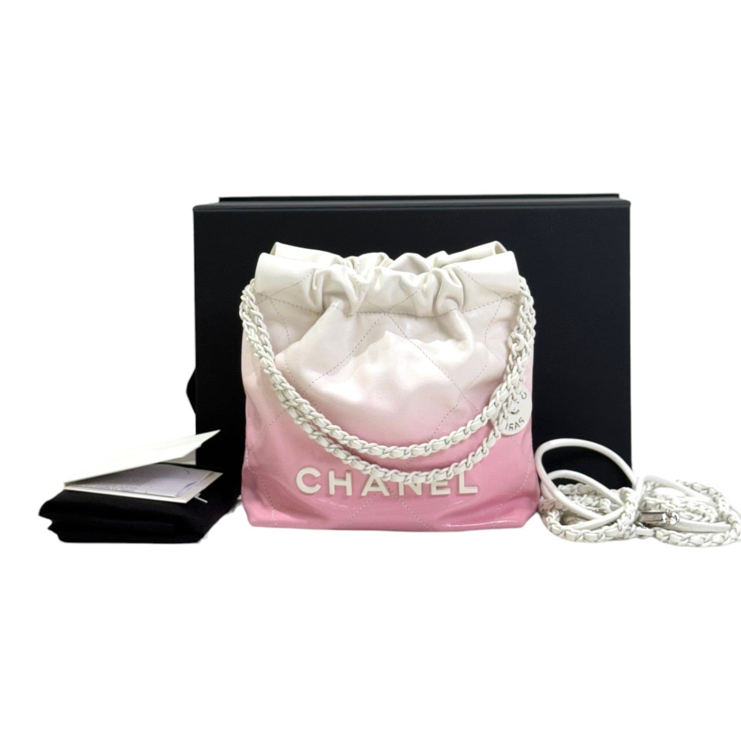 Chanel Chanel 22 Mini Ombre Pink and White Bag