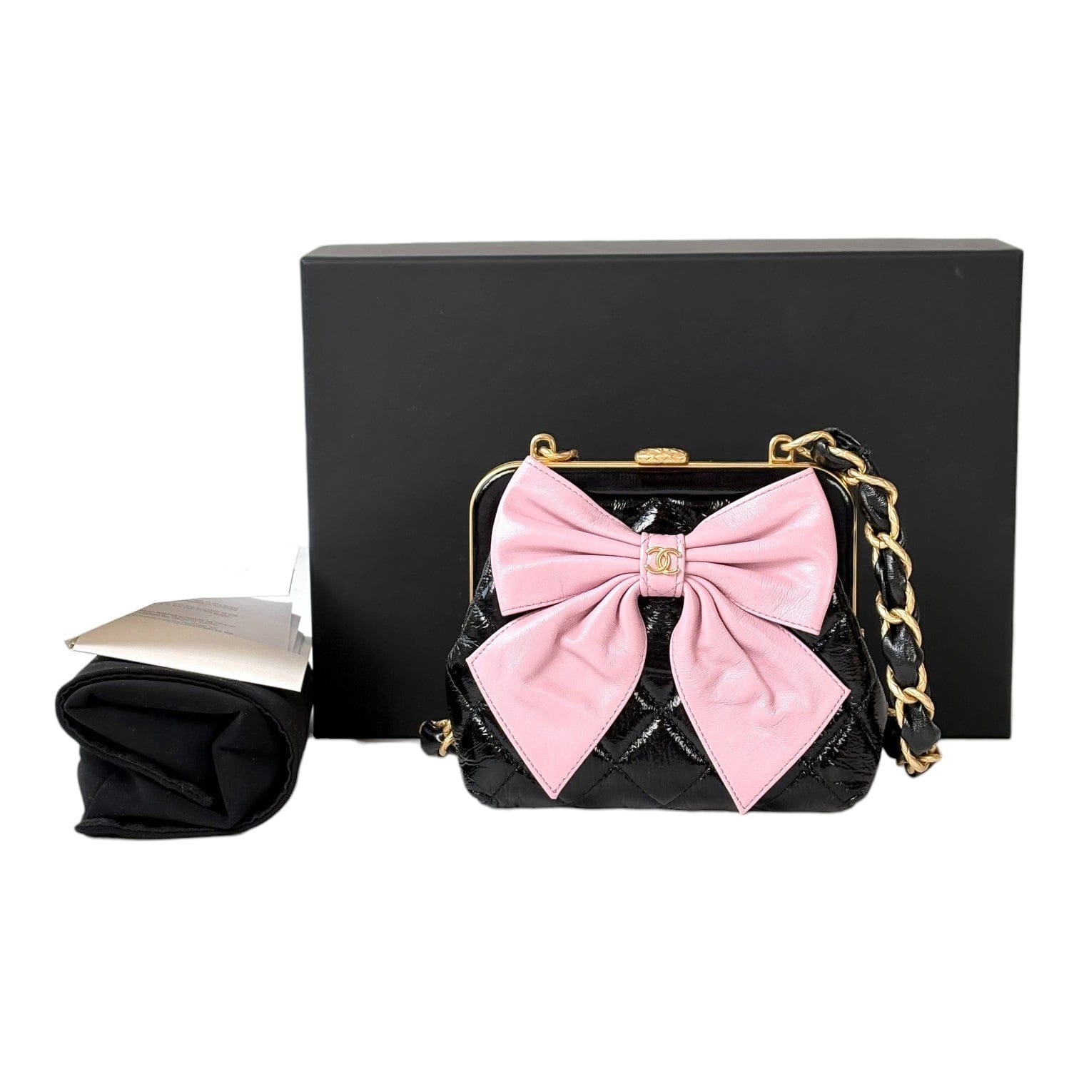 Chanel Chanel 24A Mini Clutch with Pink Bow Chain Bag