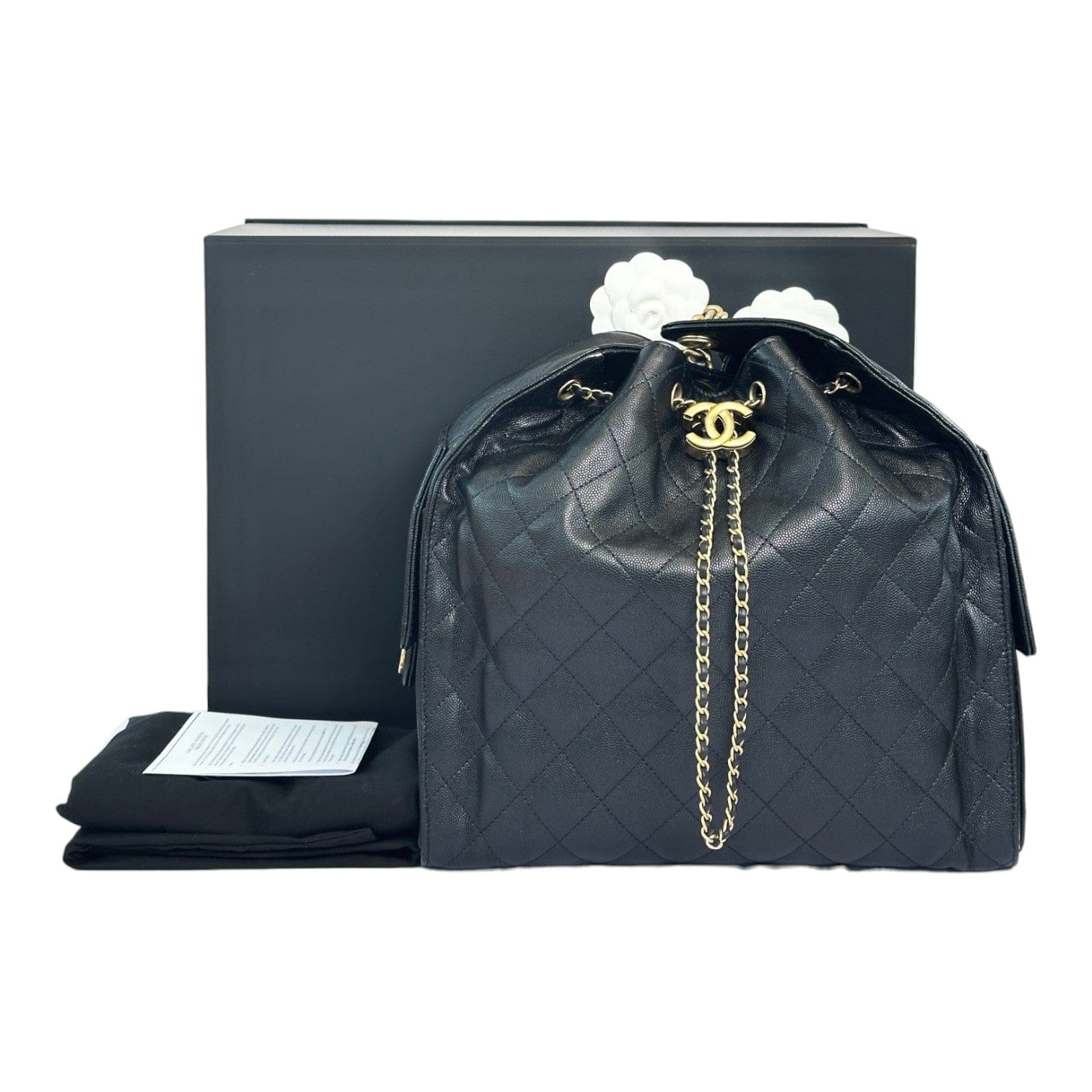 Chanel Chanel 25 Medium Hobo Bag in Black Caviar