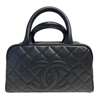 Chanel Chanel Black Bowling Bag in Caviar