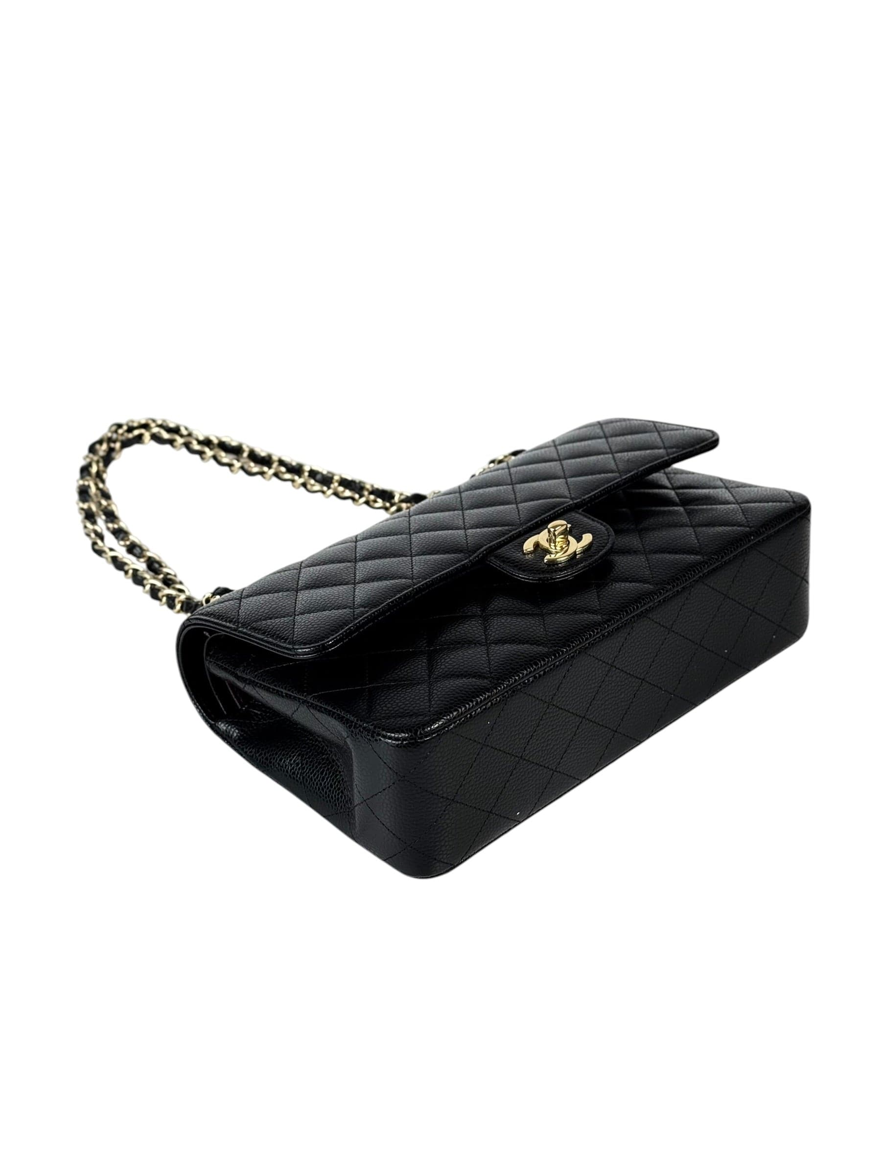 Chanel Chanel Black Classic Flap Medium Bag - Full Set