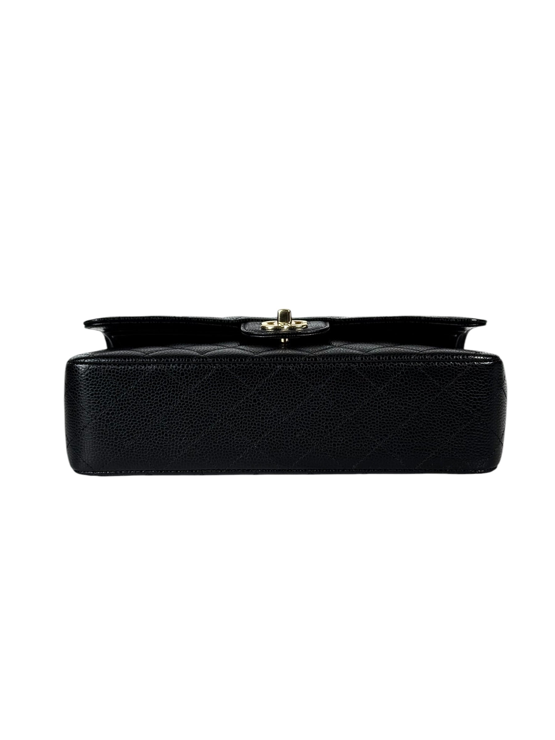 Chanel Chanel Black Classic Flap Medium Bag - Full Set