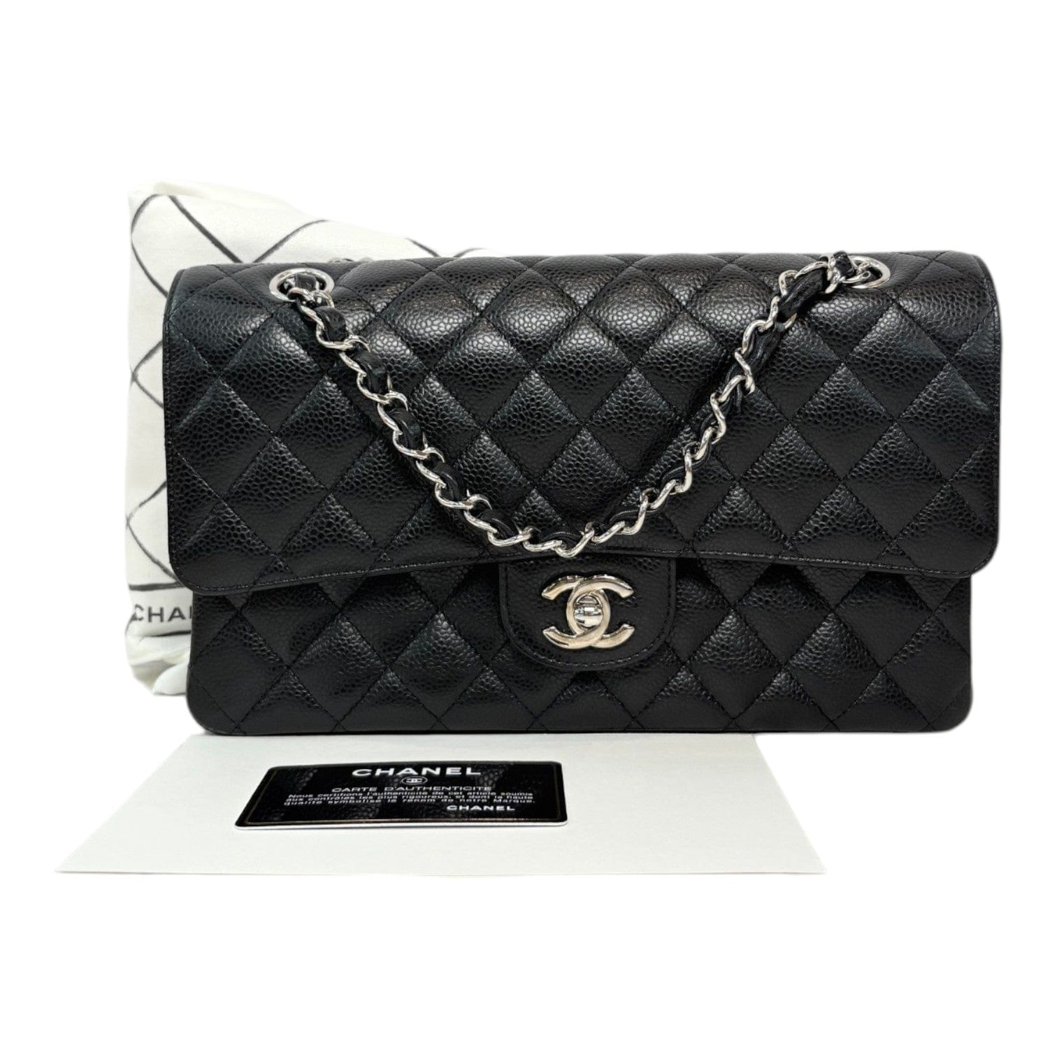 Chanel Chanel Black Classic Flap Medium Bag with SHW