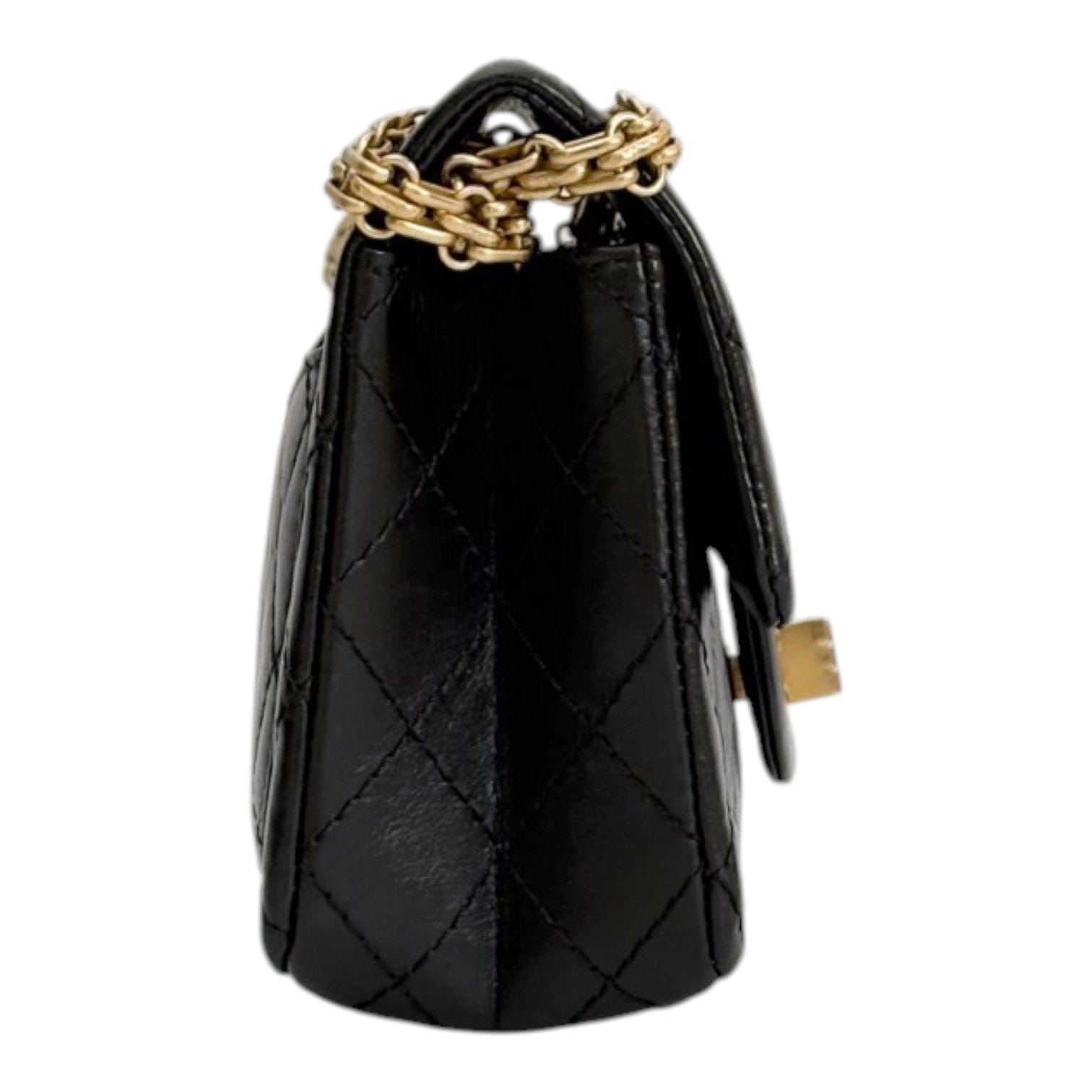 Chanel Chanel Black Mini Reissue Bag with Gold Harware - Full Set