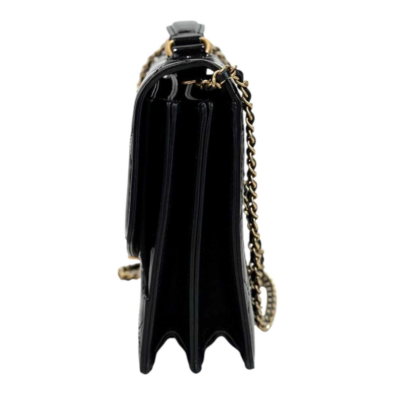 Chanel Chanel Black Patent Top Handle Bag