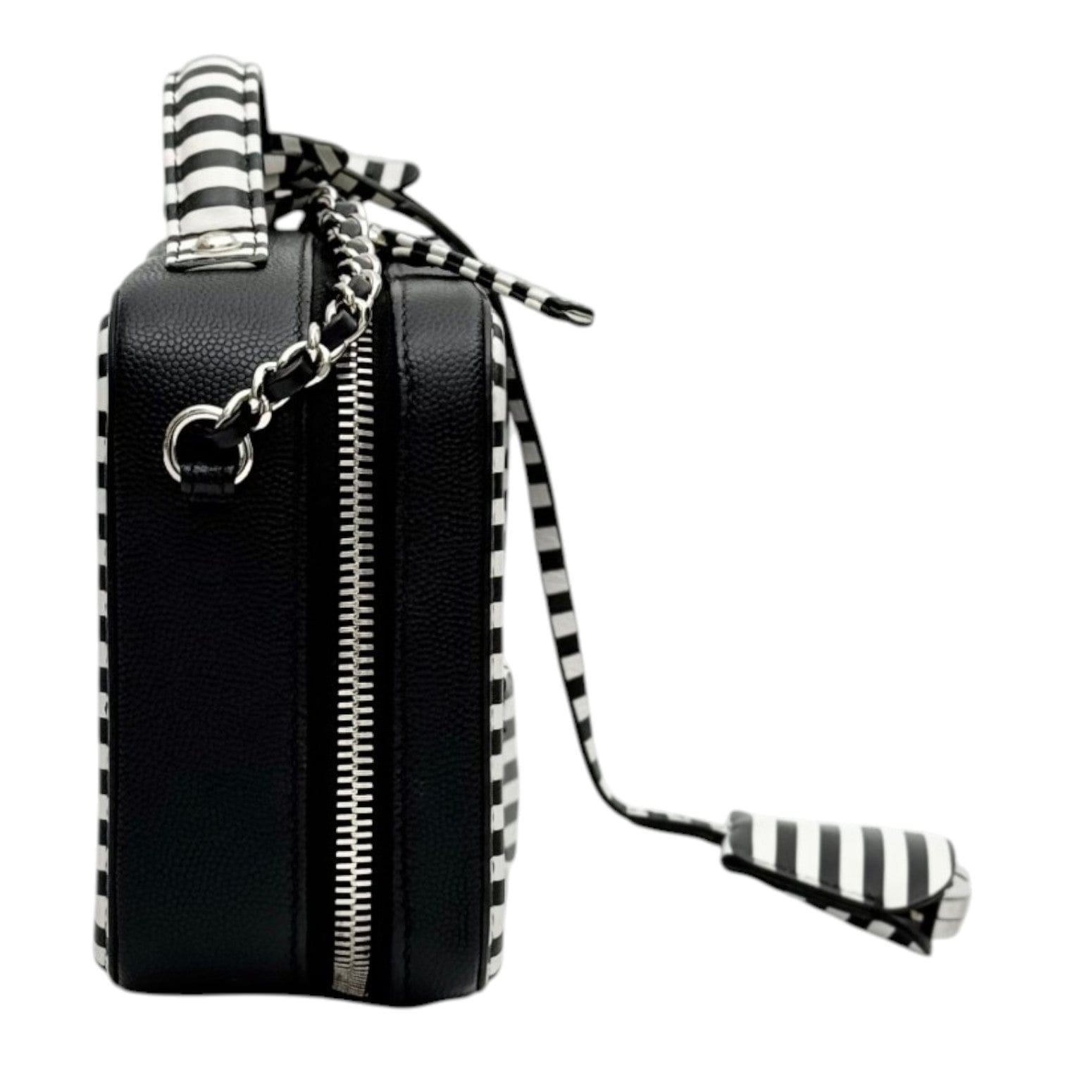 Chanel Chanel Black with Black and White Trim Vanity Box Bag