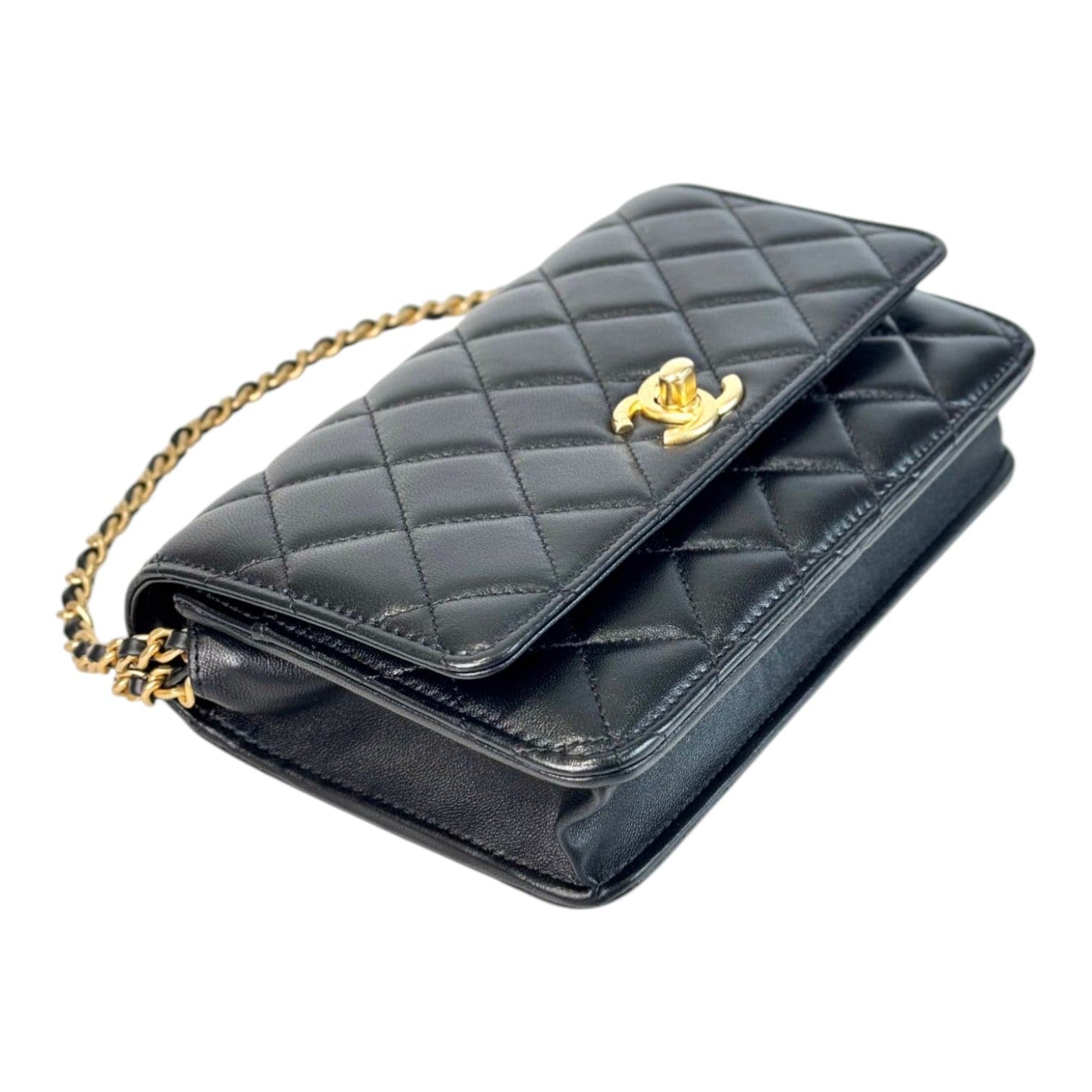 Chanel Chanel Black Woc Double Chain Pearl Crush Bag