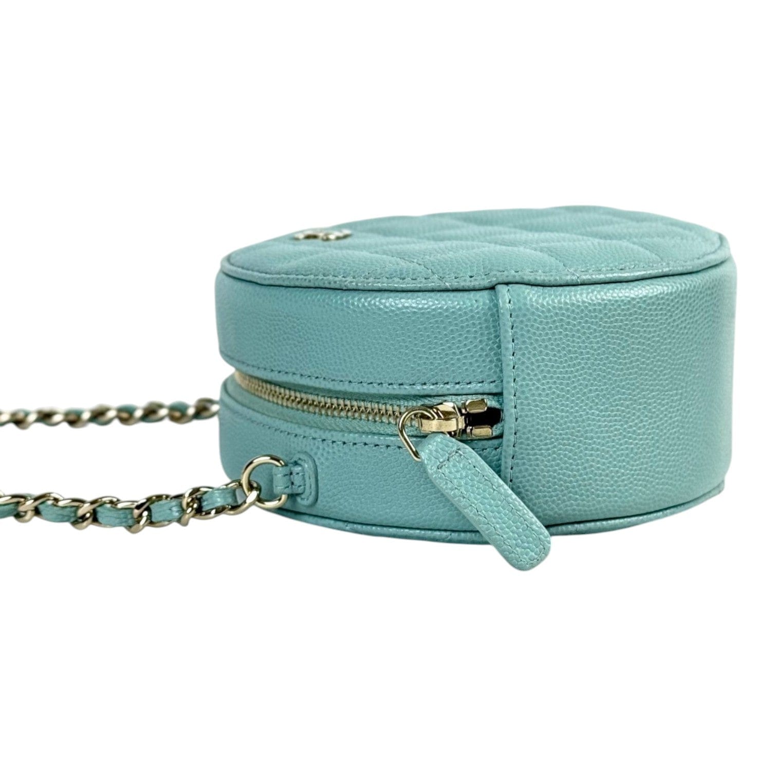 Chanel Chanel Blue Round Zip Chain Bag