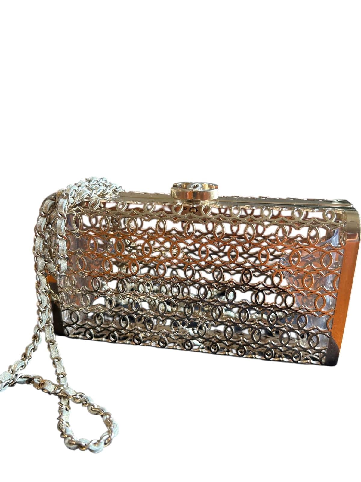 Chanel Chanel CC Gold KissLock Clutch