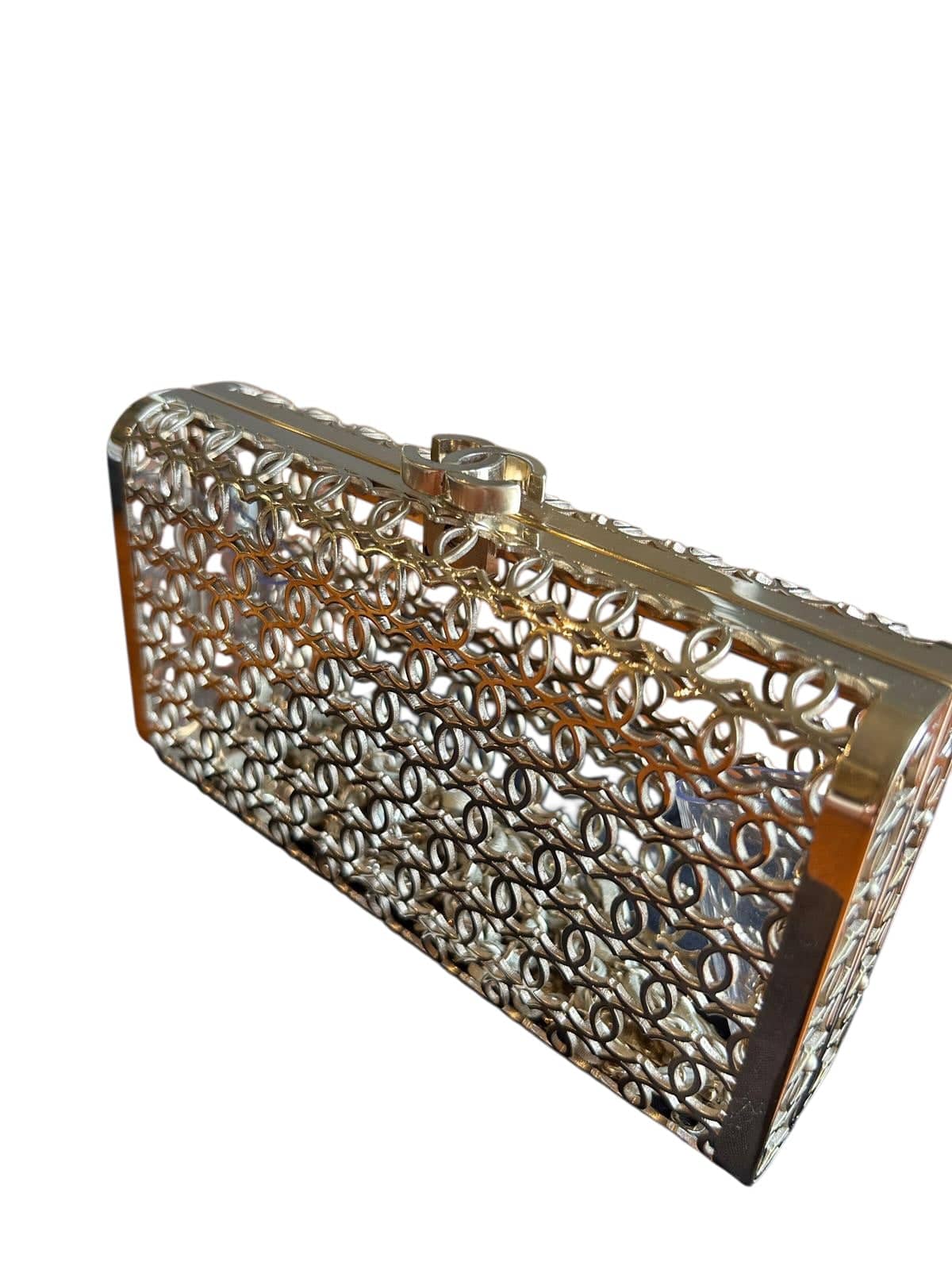Chanel Chanel CC Gold KissLock Clutch