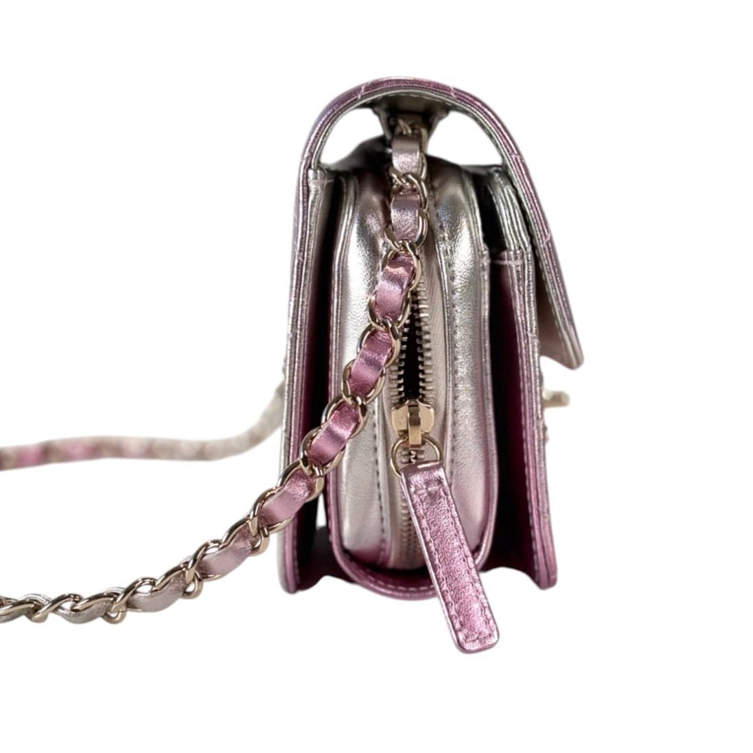 Chanel Chanel Classic Flap Seasonal Small Metallic Pink