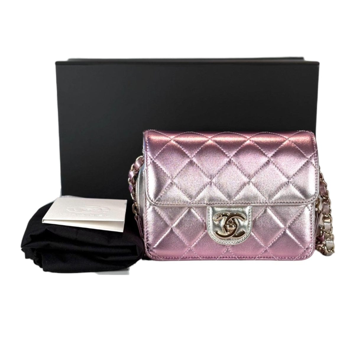 Chanel Chanel Classic Flap Seasonal Small Metallic Pink