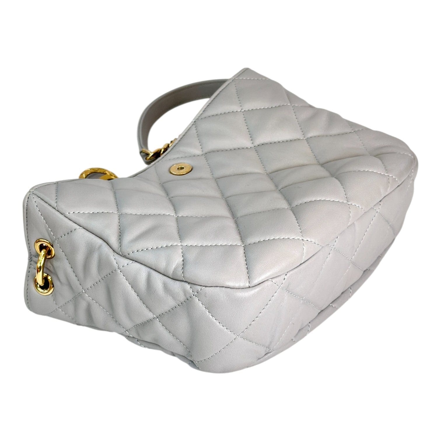 Chanel Chanel Hobo Chain Bag Lambskin Grey