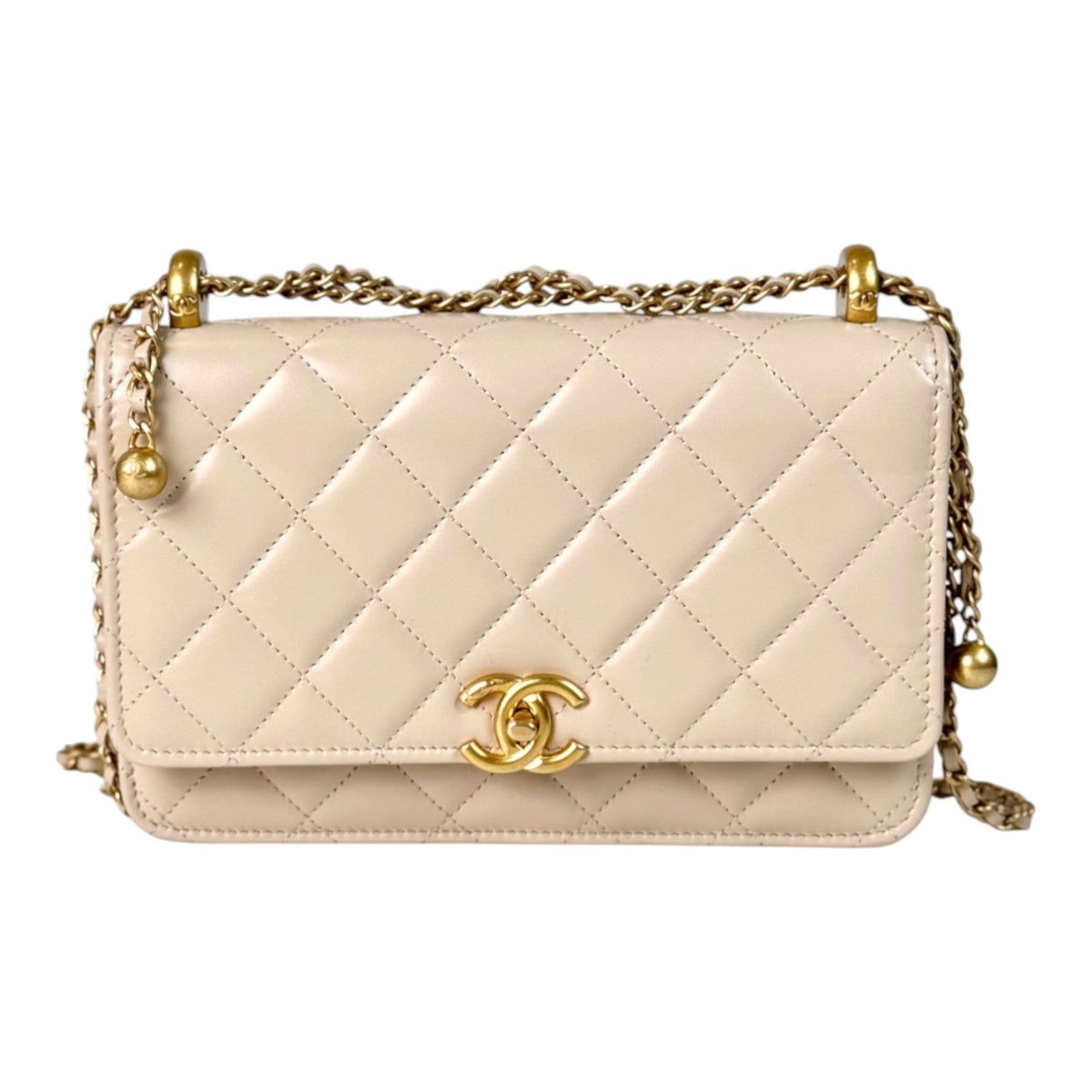 Chanel Chanel Ivory Classic Flap WOC with Turnlock - Full Set
