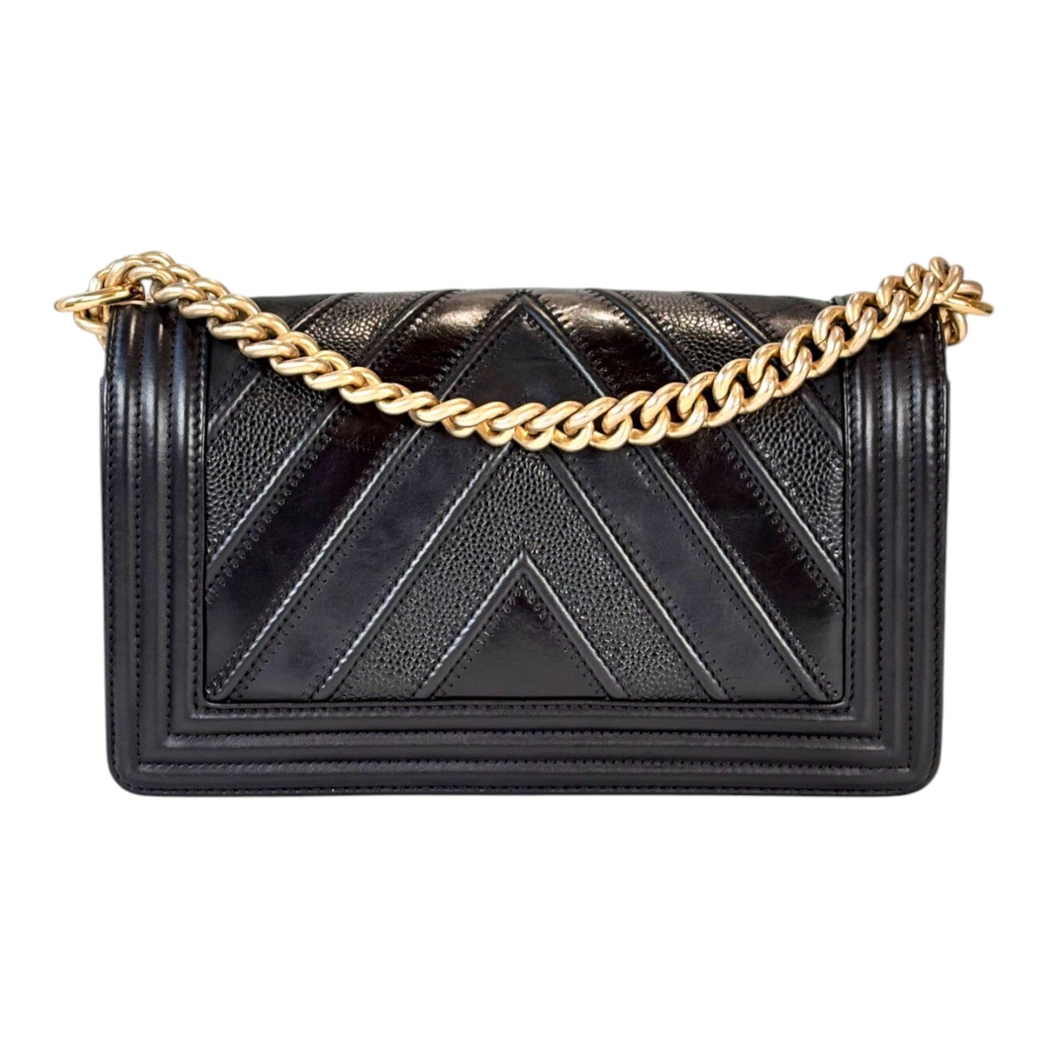 Chanel Chanel Leboy Medium Chevron Bag Black