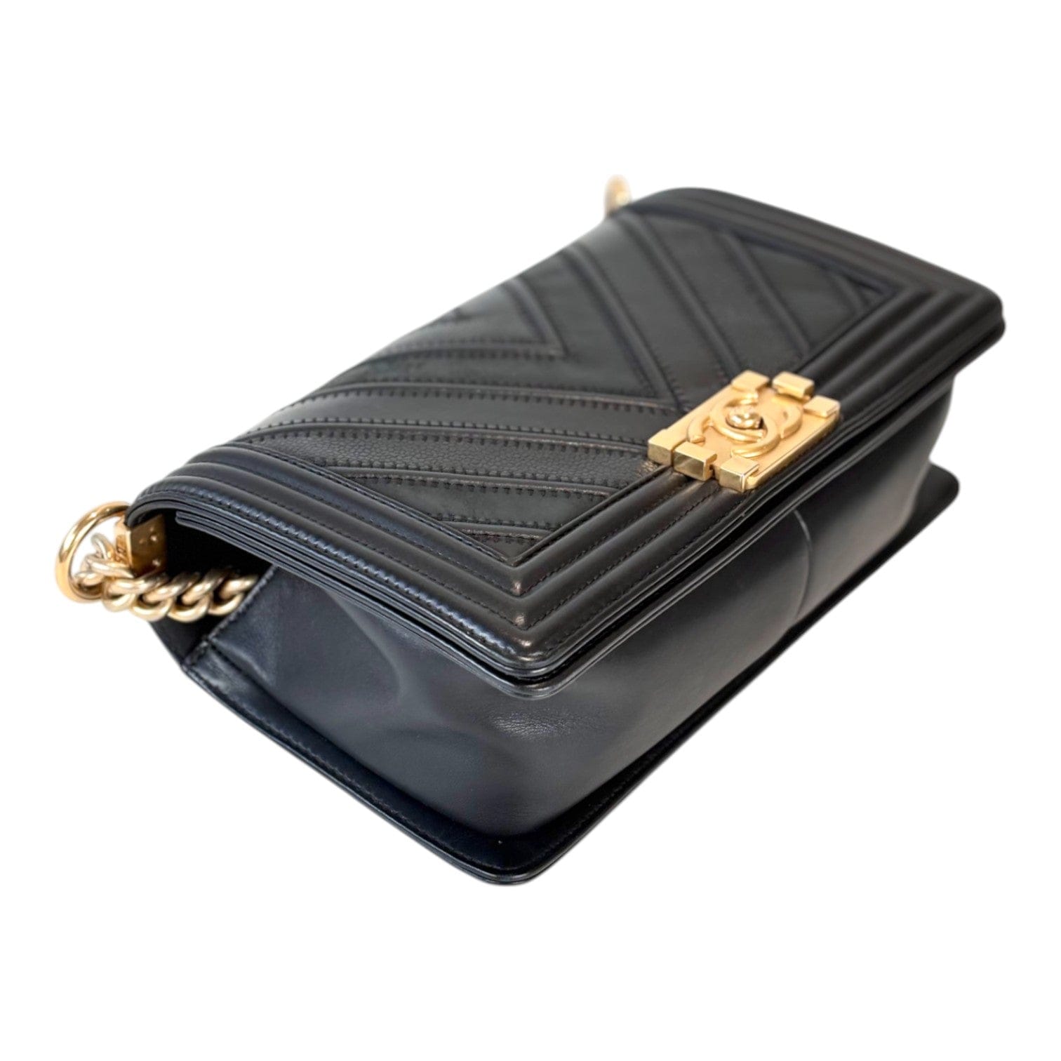 Chanel Chanel Leboy Medium Chevron Bag Black
