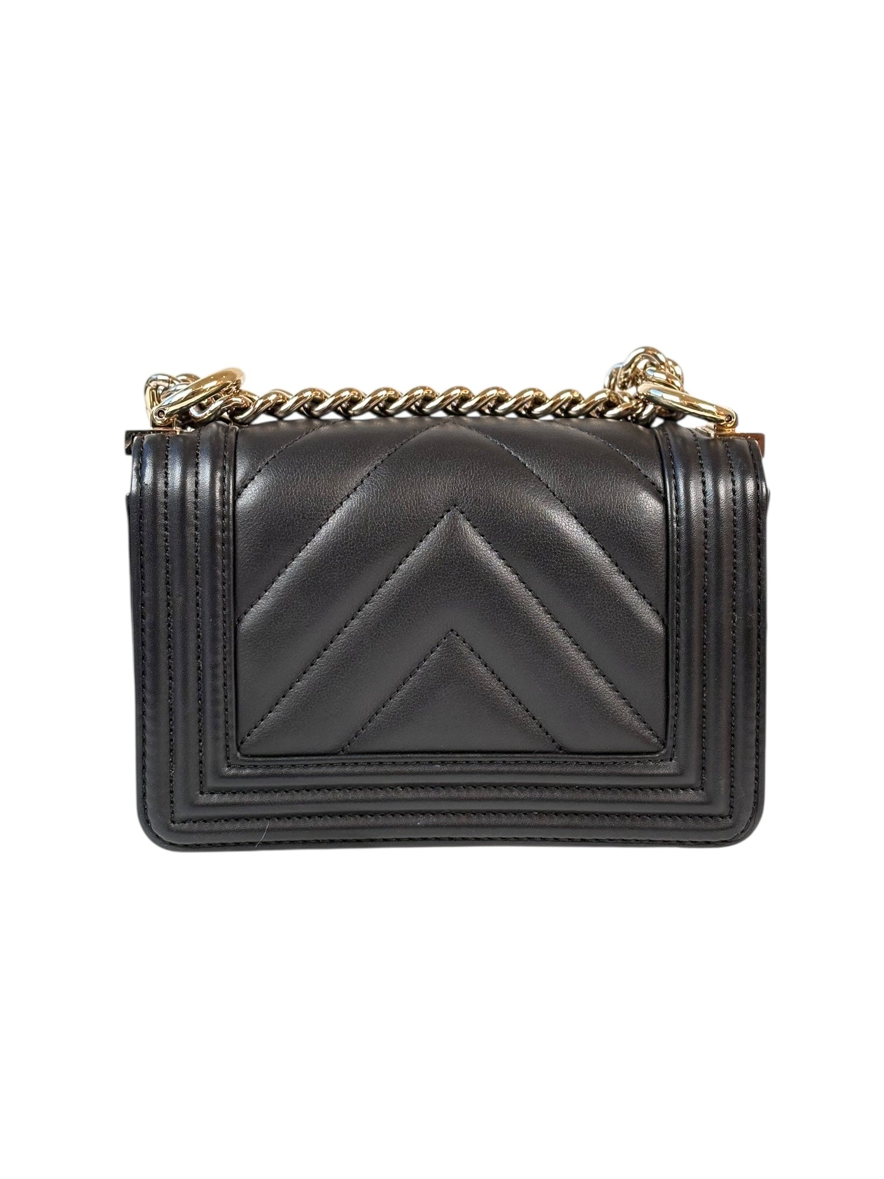 Chanel Chanel Leboy Mini Bag Black with Chevron Stitching