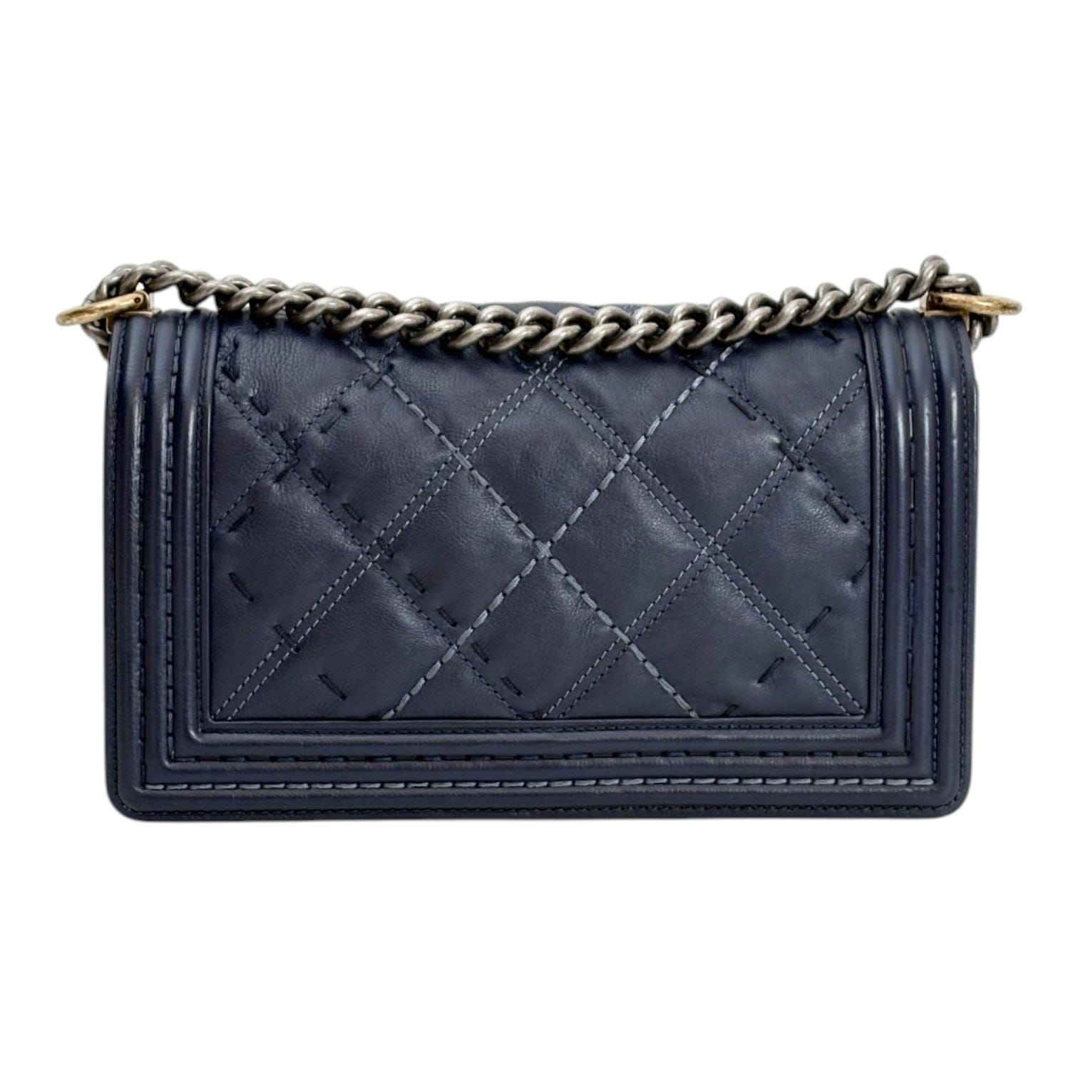Chanel Chanel Medium Leboy Navy Blue Bag