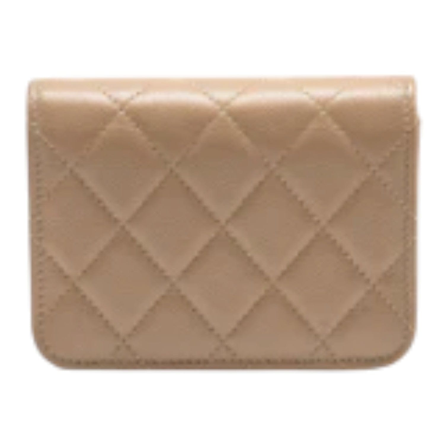 Chanel Chanel Mini Flap Clutch With Chain Caviar Dark Beige LGHW (Microchip)
