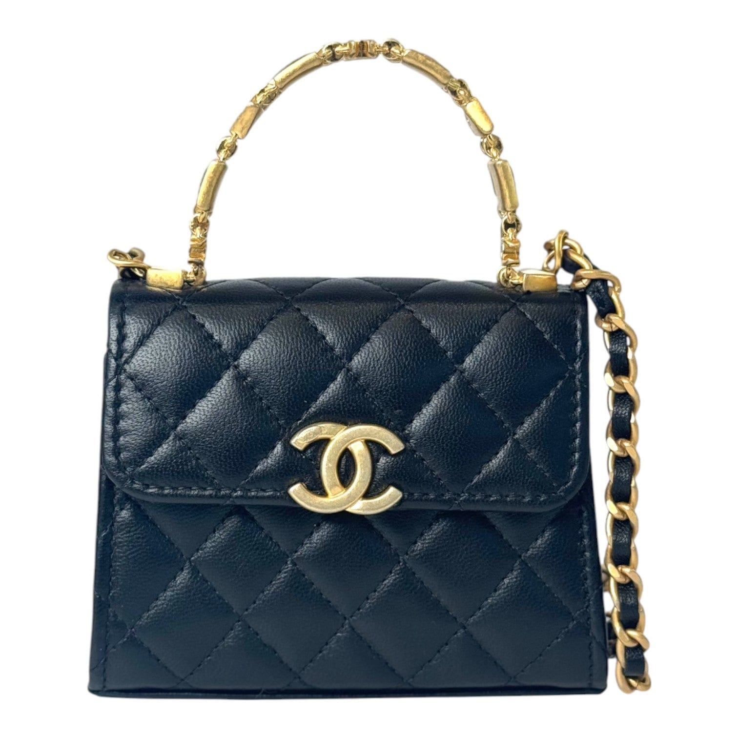 Chanel Chanel Mini Top Handle Lambskin Bag