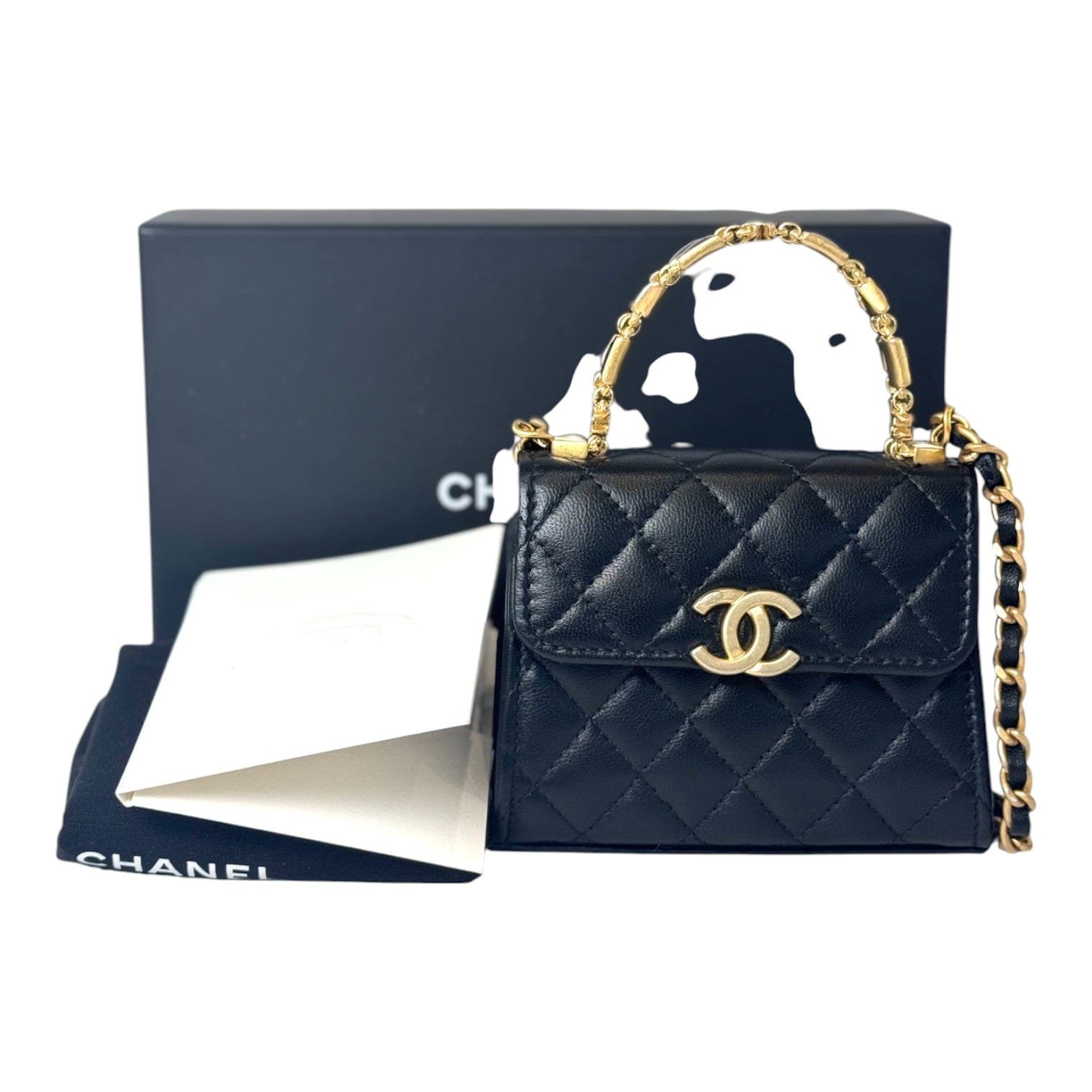 Chanel Chanel Mini Top Handle Lambskin Bag