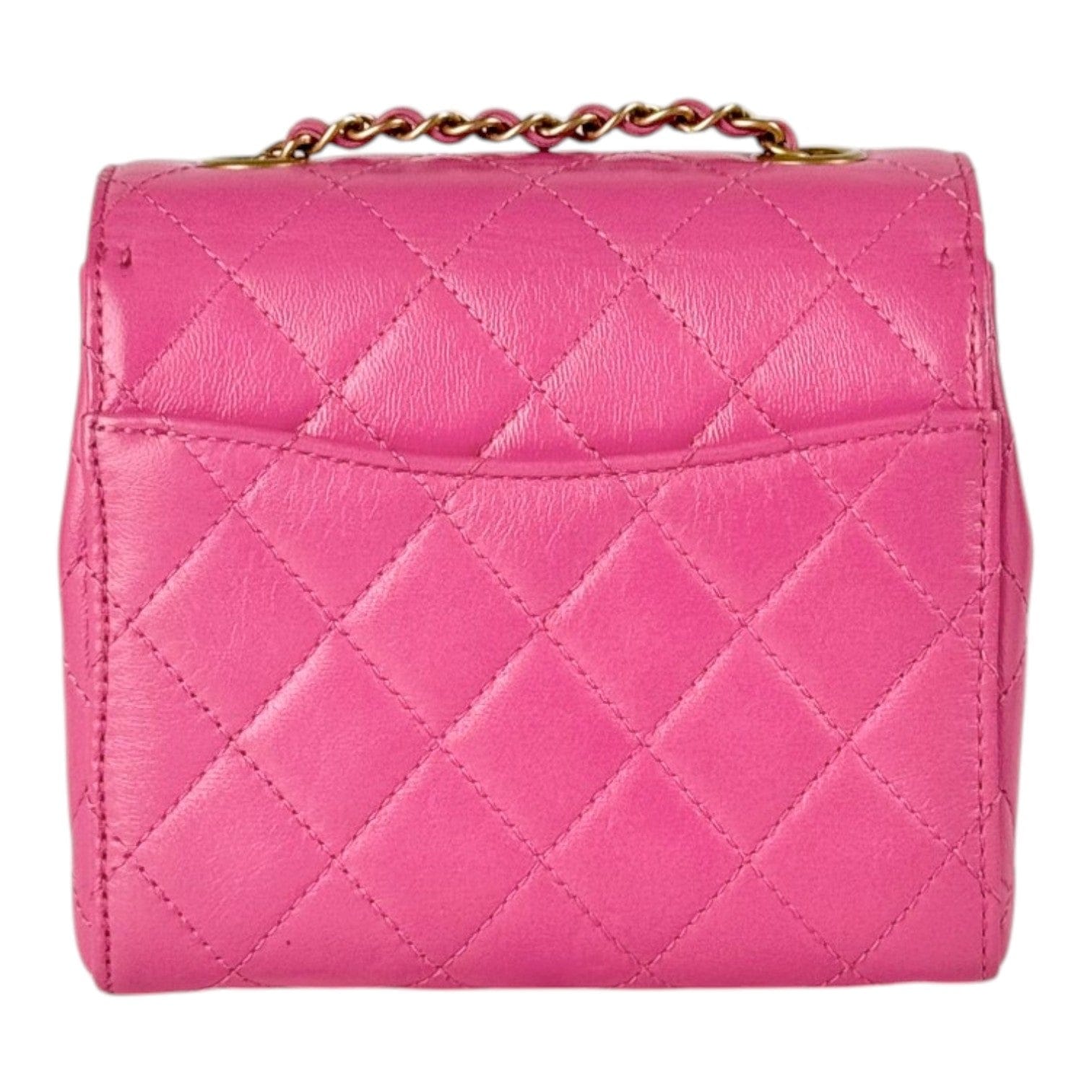 Chanel Chanel Pink Square Classic Flap Mini Bag with GHW