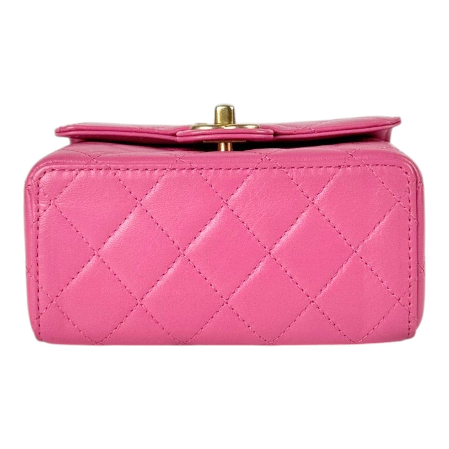 Chanel Chanel Pink Square Classic Flap Mini Bag with GHW