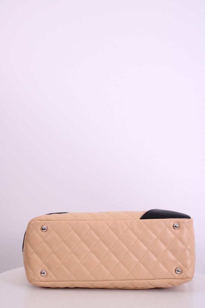 Chanel Chanel Quilted Cambon Bowler Bag Beige/ Black