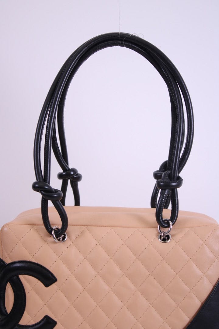 Chanel Chanel Quilted Cambon Bowler Bag Beige/ Black