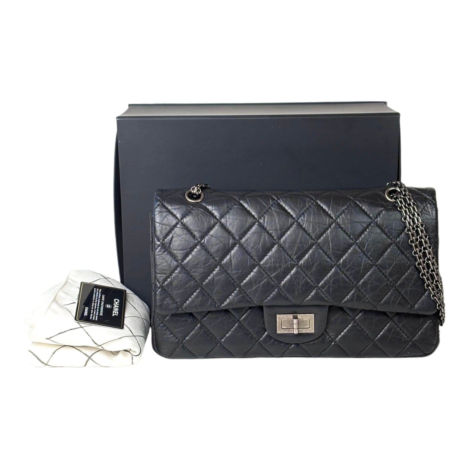 Chanel Chanel Reissue Jumbo Black Chain Bag with Ruthelium hardware