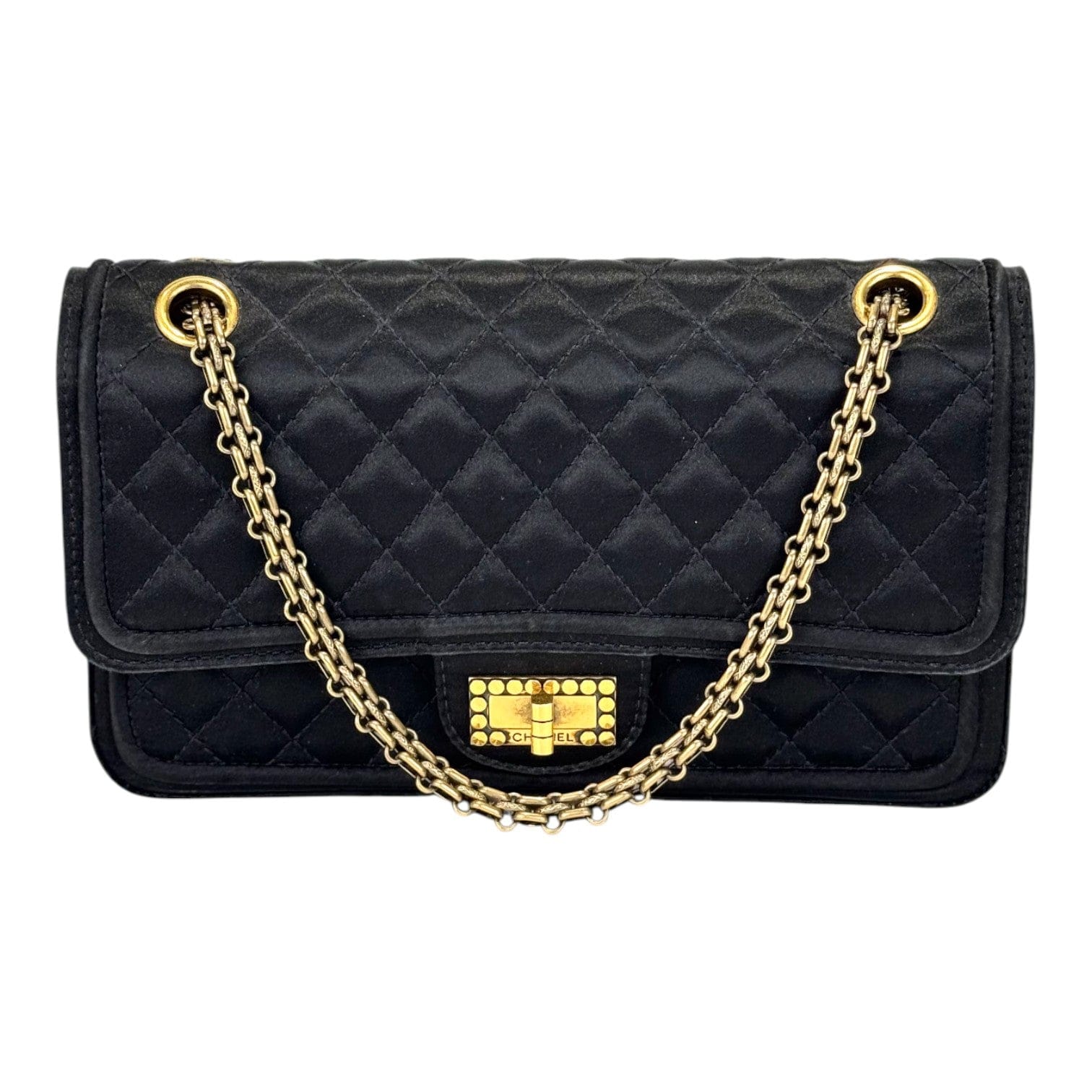 Chanel Chanel Reissue Medium Bag Black Fabric with GHW