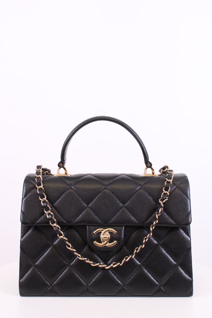 Chanel Chanel Retro Twist Caviar Handbag Black