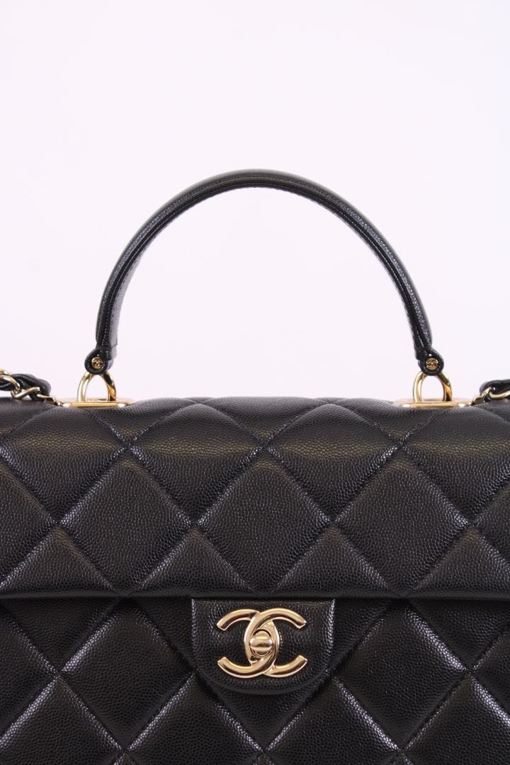 Chanel Chanel Retro Twist Caviar Handbag Black