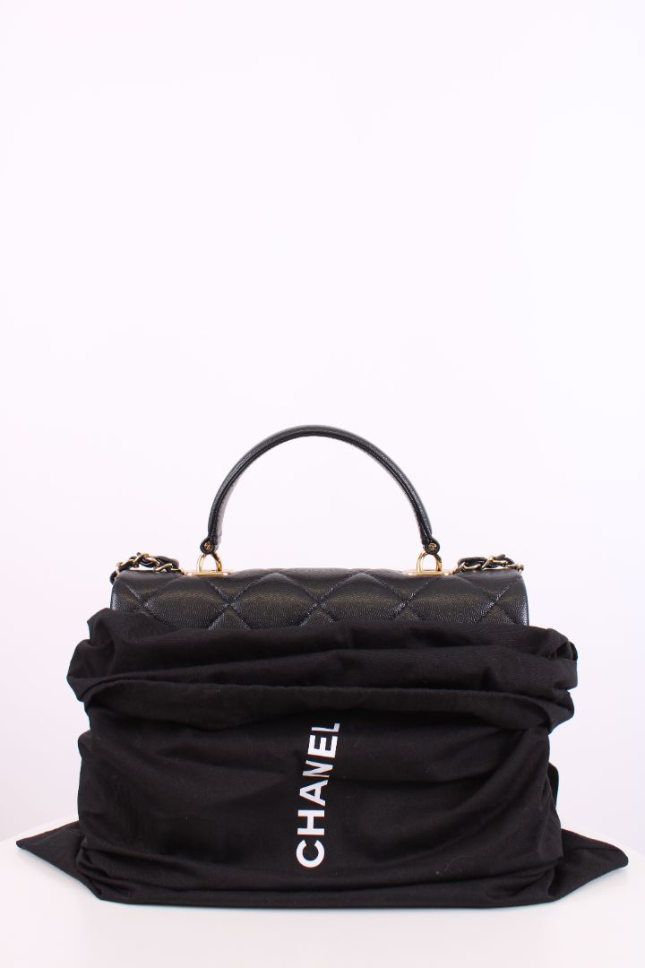 Chanel Chanel Retro Twist Caviar Handbag Black