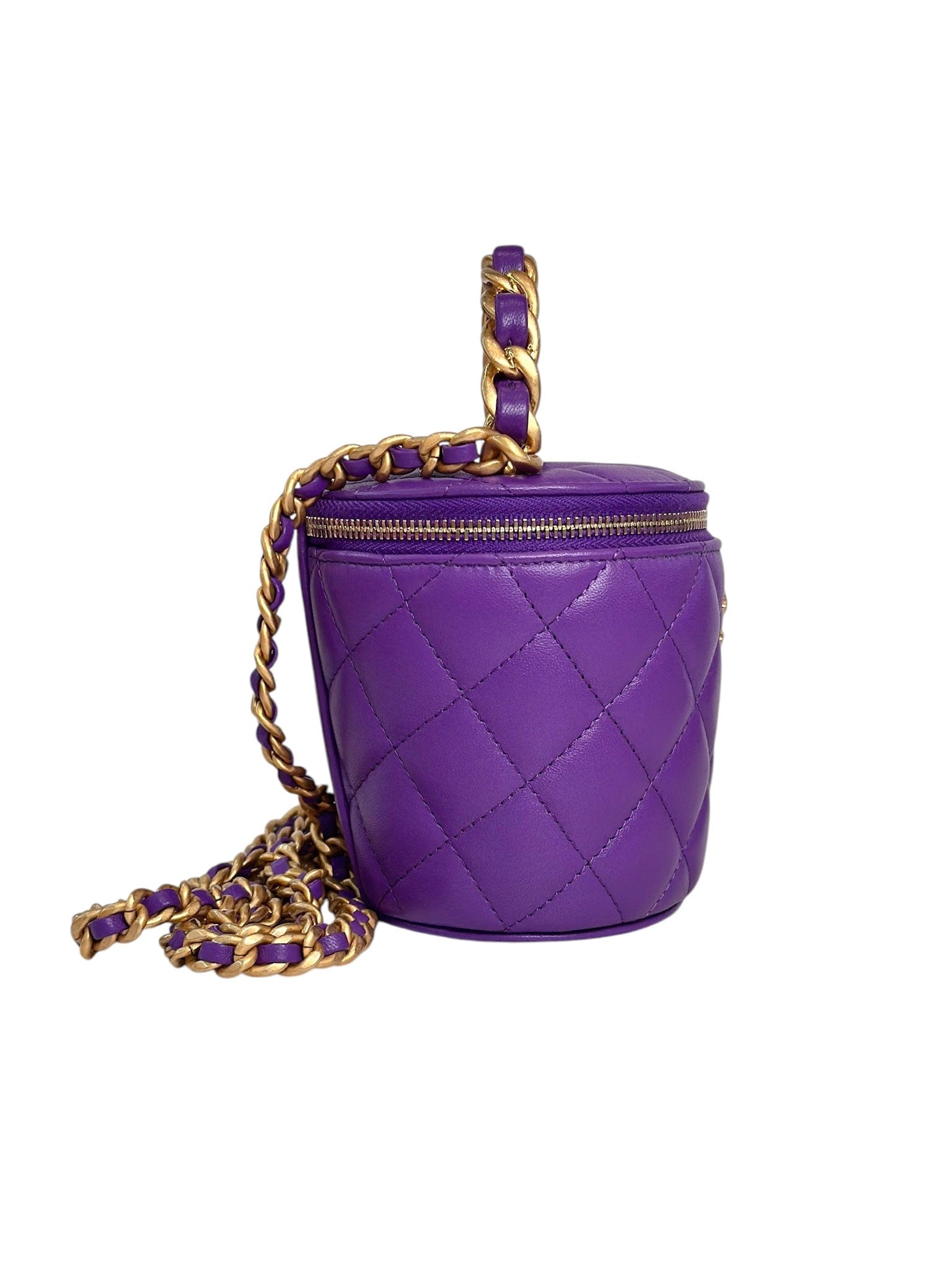 Chanel Chanel Small Purple Vanity Case With Top Handle