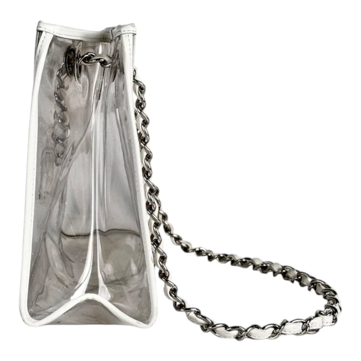 Chanel Chanel Transparent Clear PVC Chain Tote Bag with Lifesaver Charm