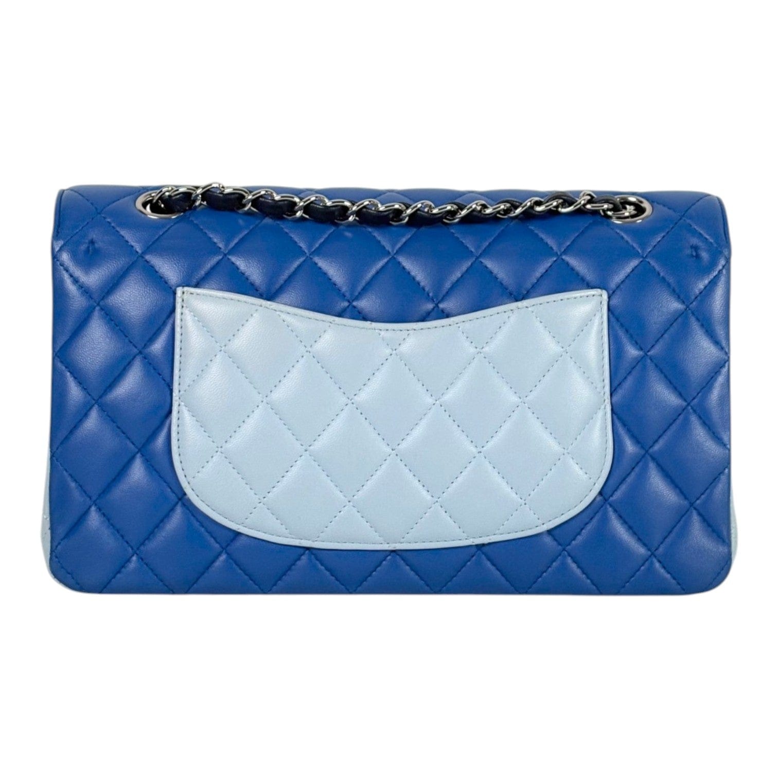Chanel Chanel Tri-Blue Classic Flap Medium Bag in Lambskin