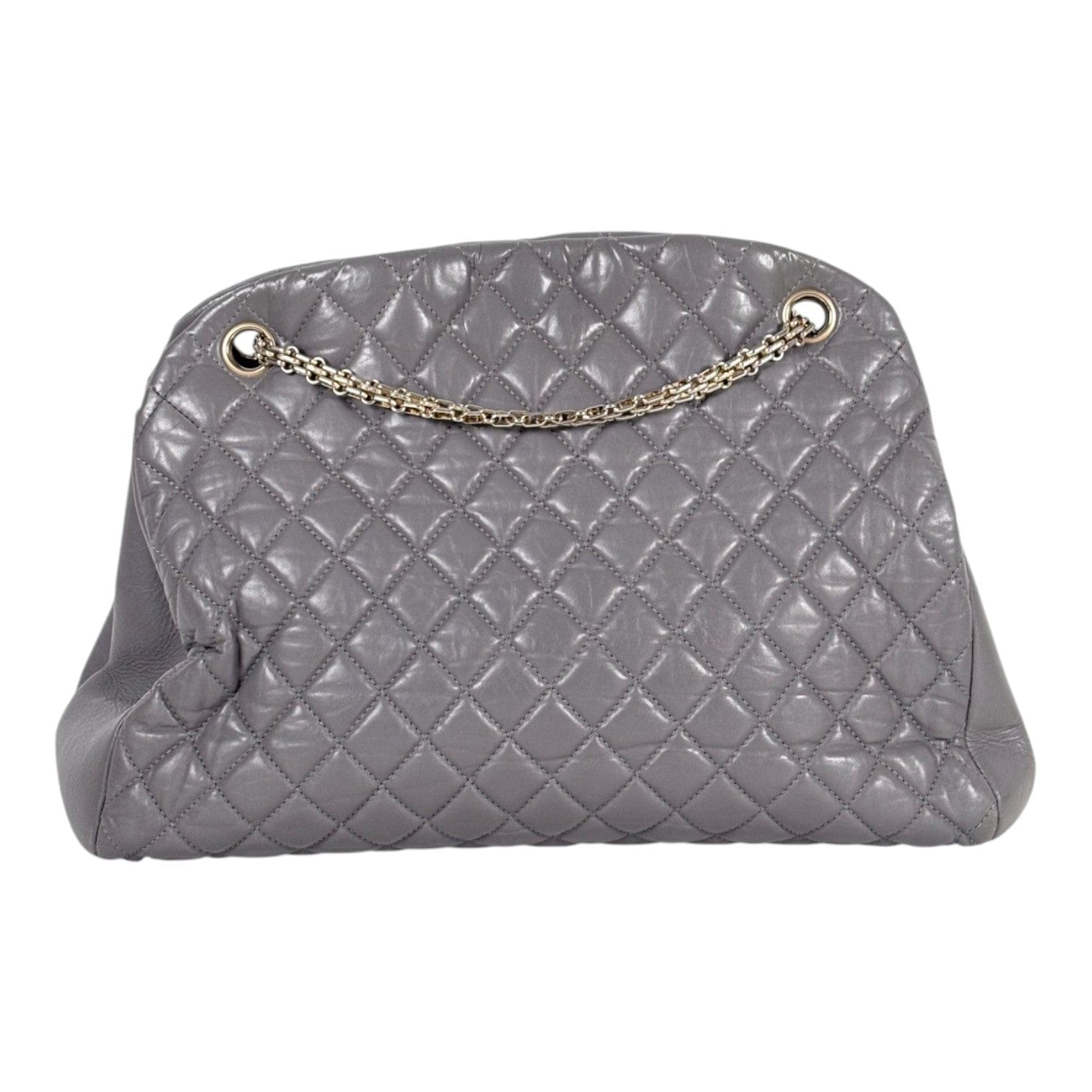 Chanel Chanel Vintage Grey Bowling Bag in Calfskin