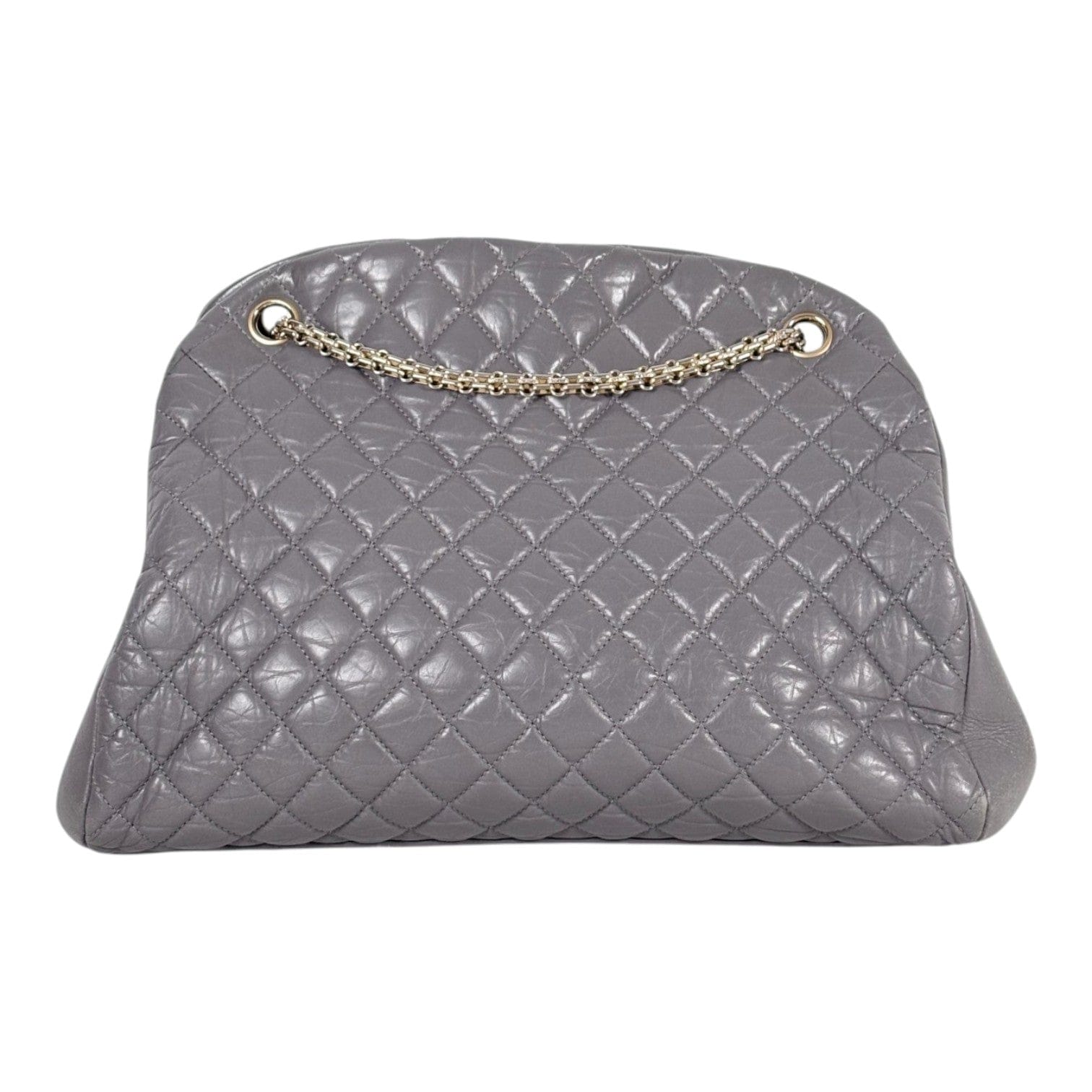 Chanel Chanel Vintage Grey Bowling Bag in Calfskin