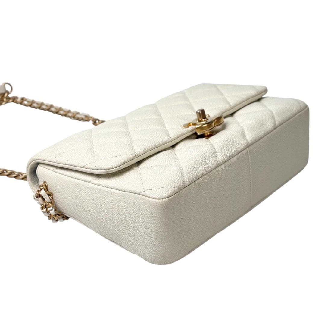 Chanel Chanel White Leather Chain Bag