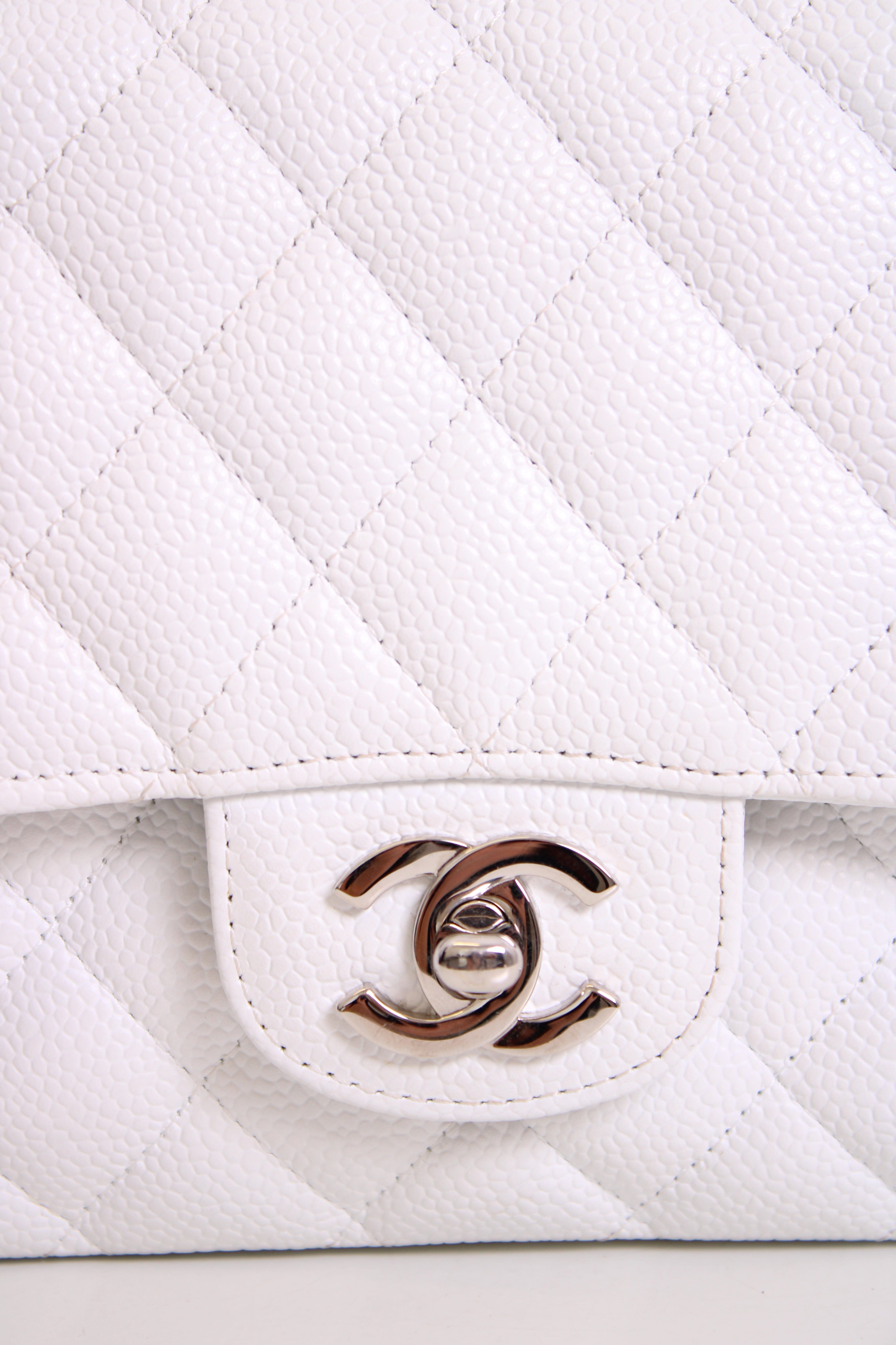 Chanel White Chanel Classic Flap
