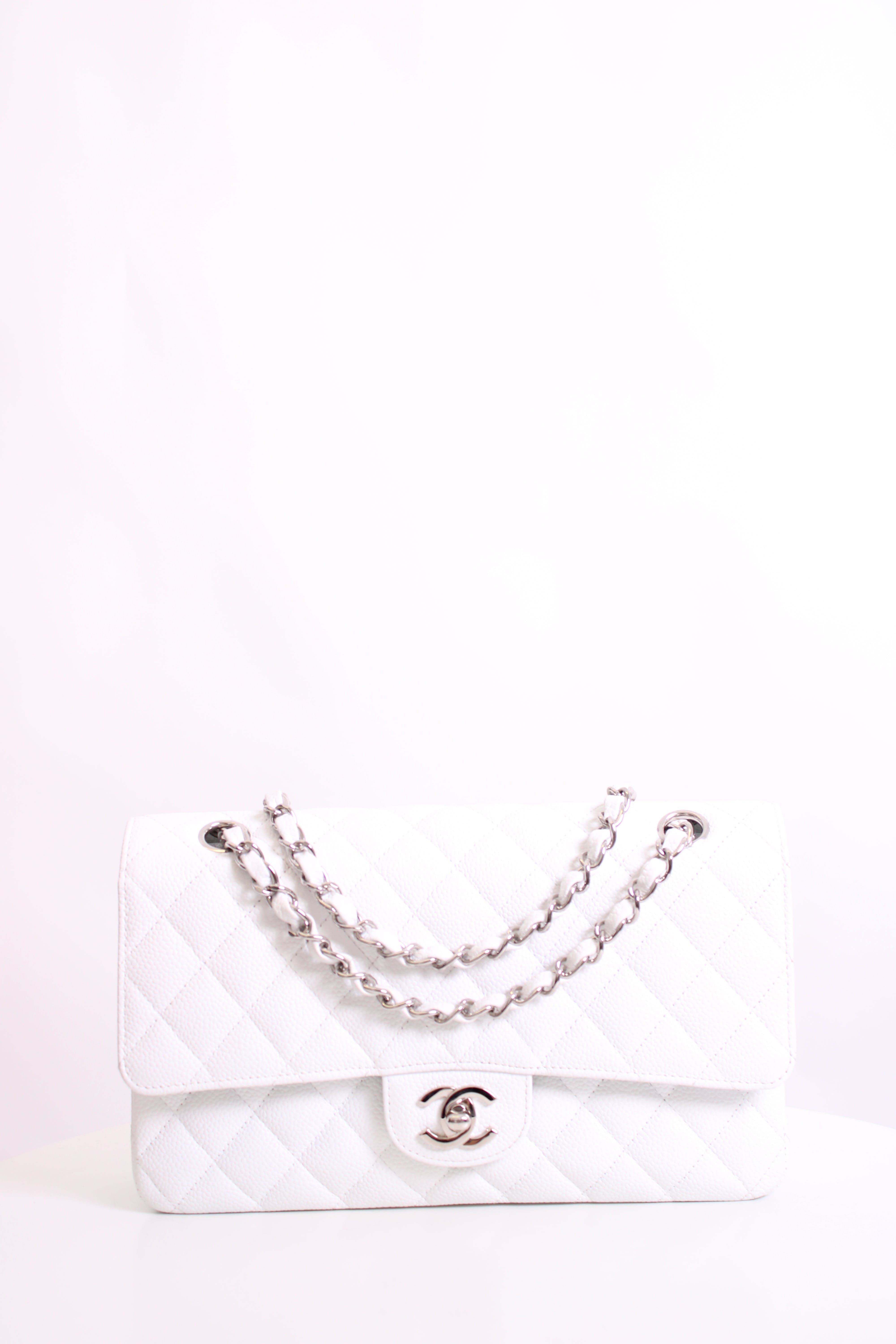 Chanel White Chanel Classic Flap