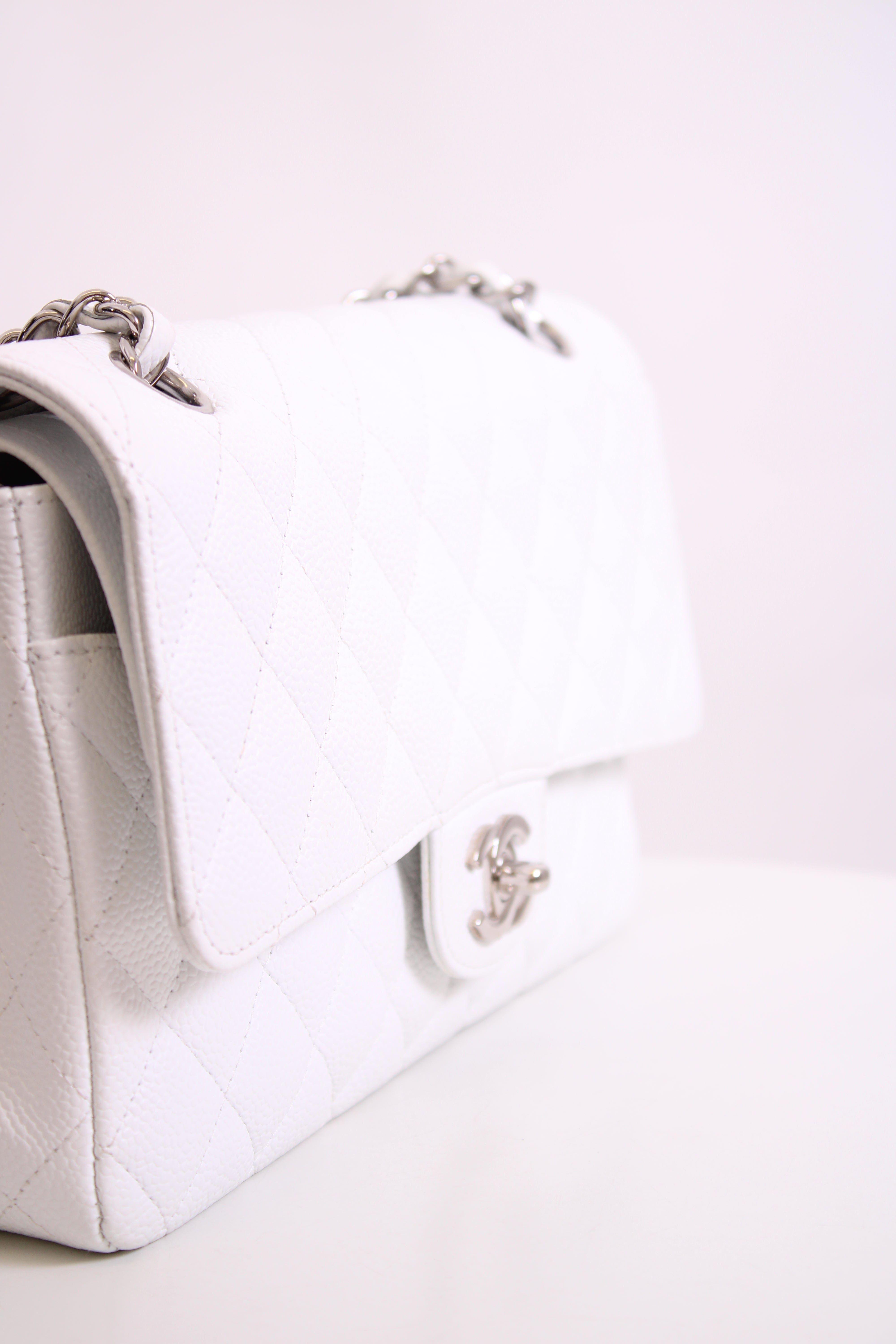 Chanel White Chanel Classic Flap