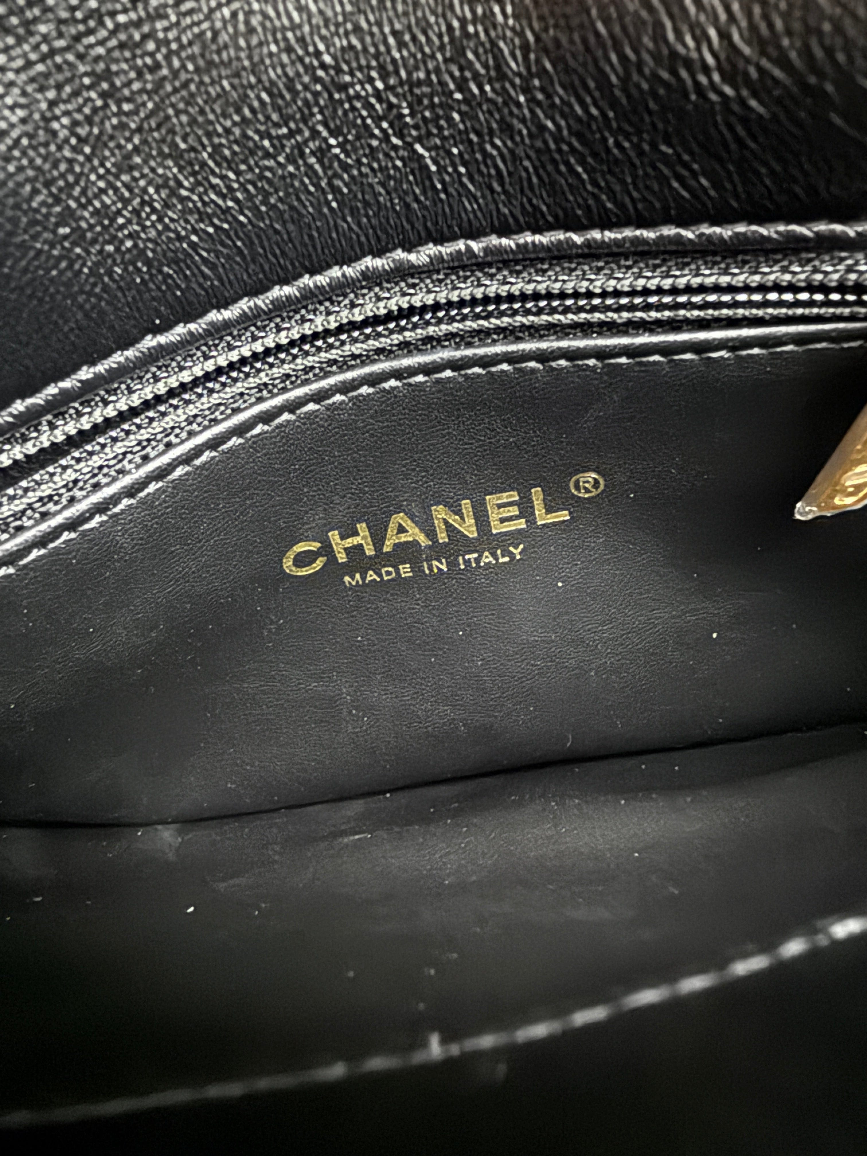 Chanel Black Quilted Lambskin Small Colour Match Flap Bag