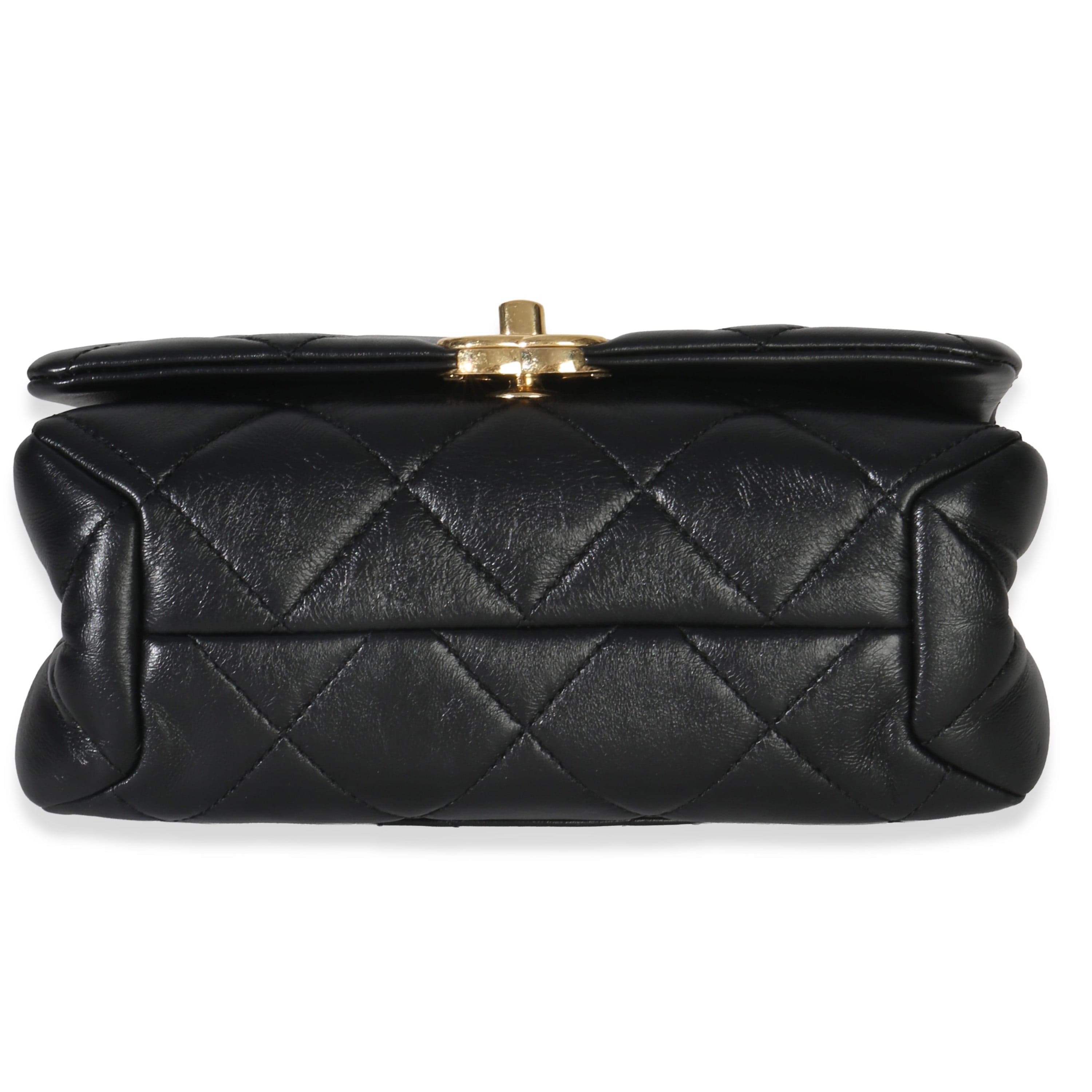 Chanel Black Quilted Lambskin Small Colour Match Flap Bag