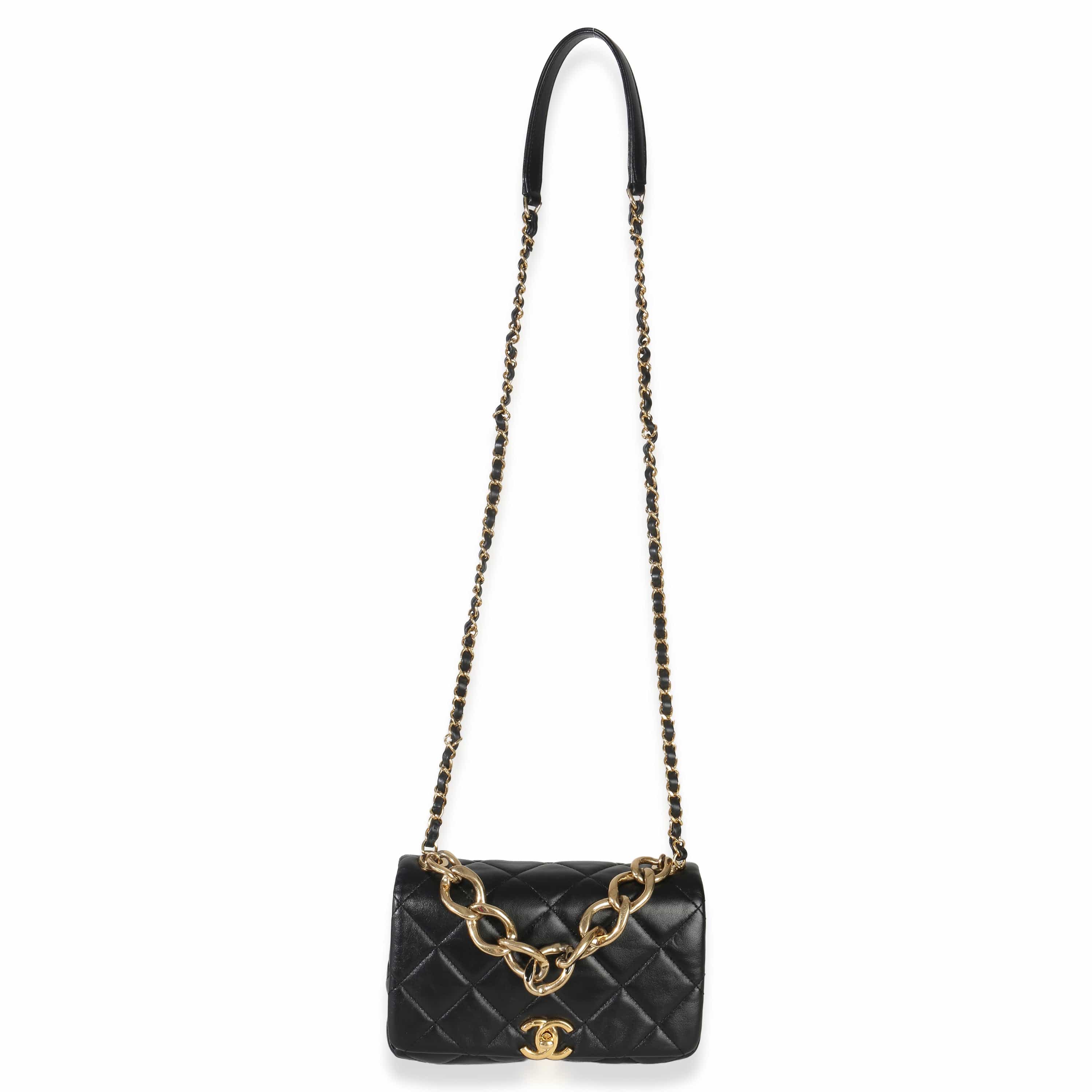 Chanel Black Quilted Lambskin Small Colour Match Flap Bag
