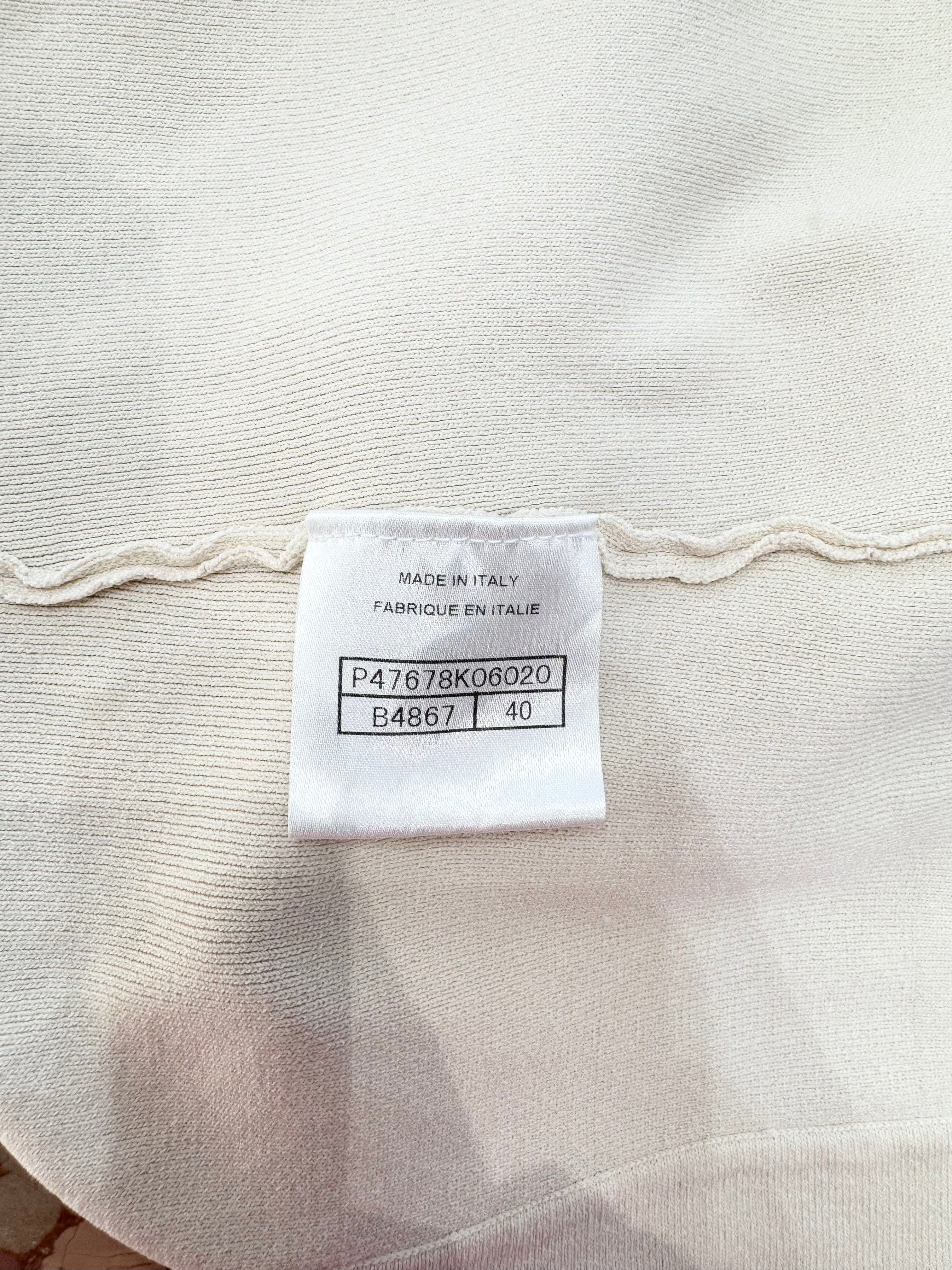 Chanel Chanel 2- Piece Cream Top and Cardigan Set Size 40