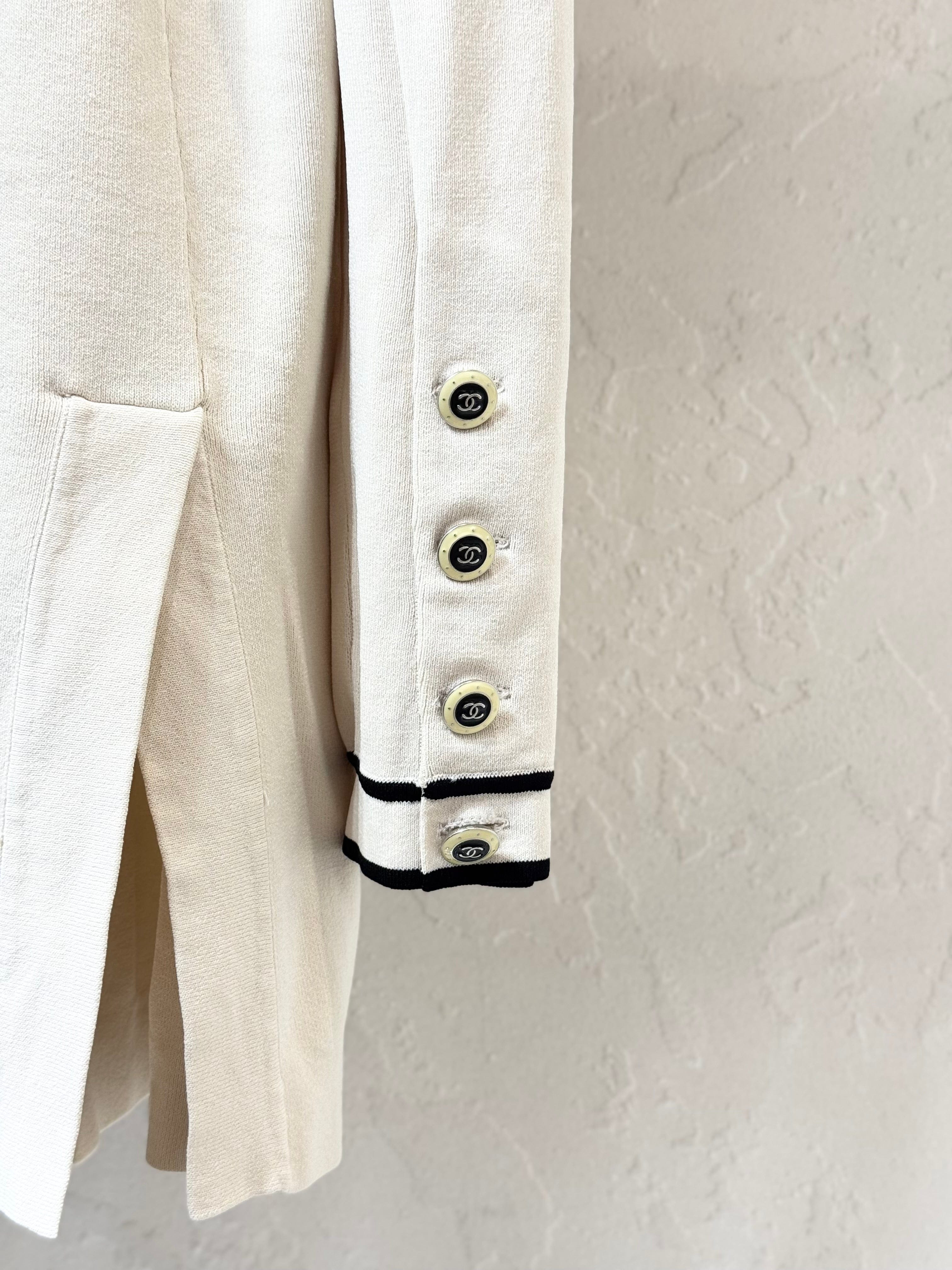 Chanel Chanel 2- Piece Cream Top and Cardigan Set Size 40