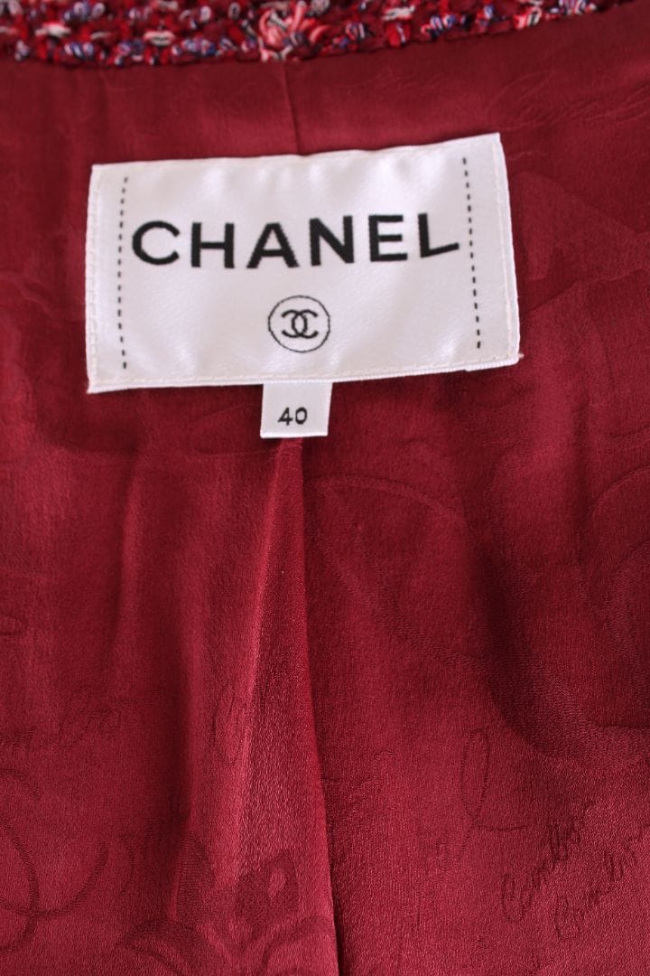 Chanel Chanel 2017 Tweed Jacket Red/ Orange 12