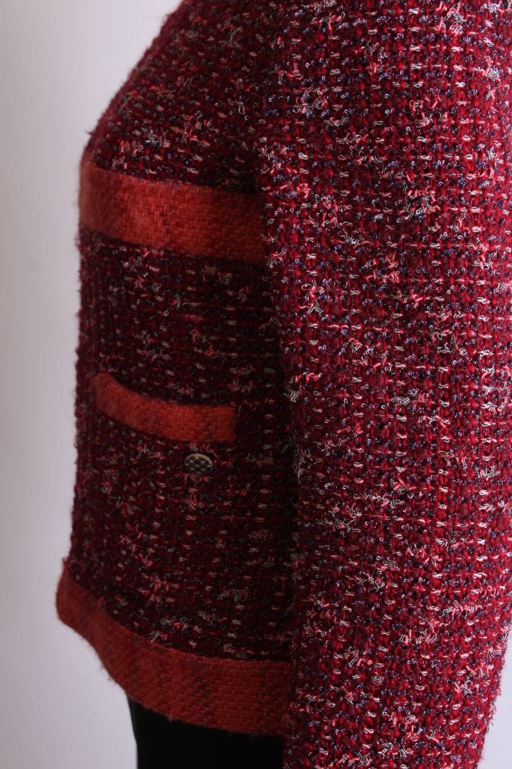 Chanel Chanel 2017 Tweed Jacket Red/ Orange 12